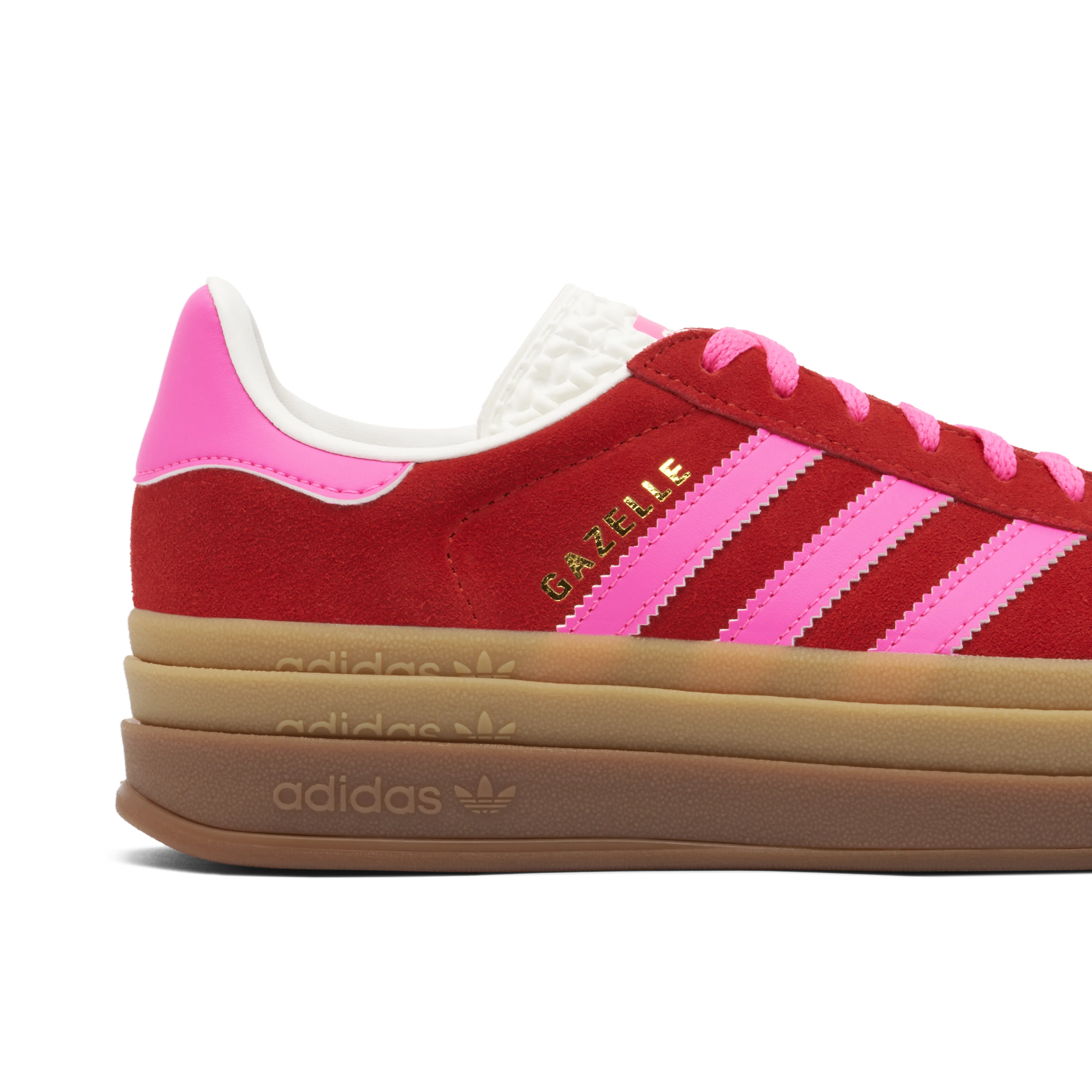 Adidas Gazelle Bold Collegiate Red Lucid Pink Womens - image 5