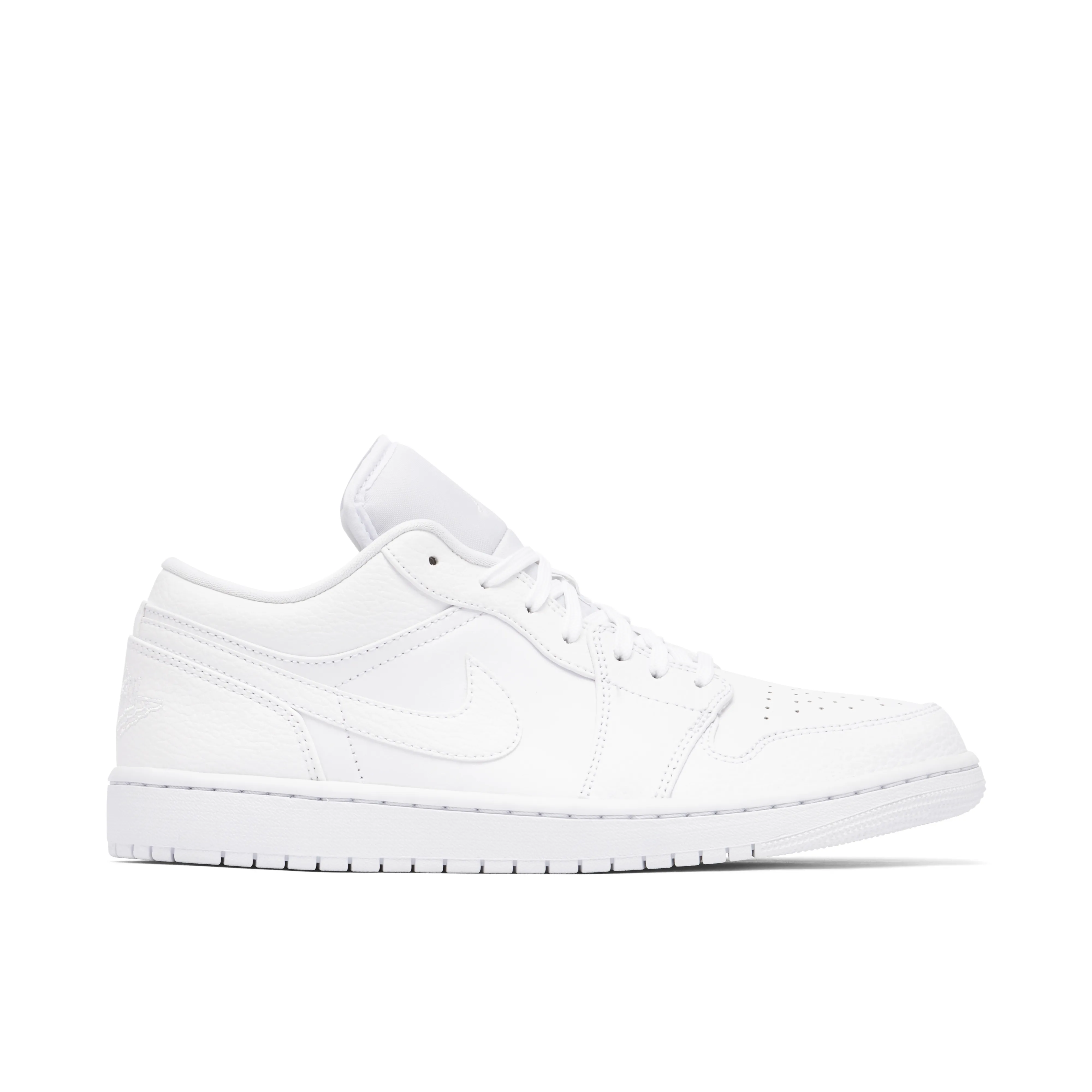 Air Jordan 1 Low Triple White Tumbled Leather
