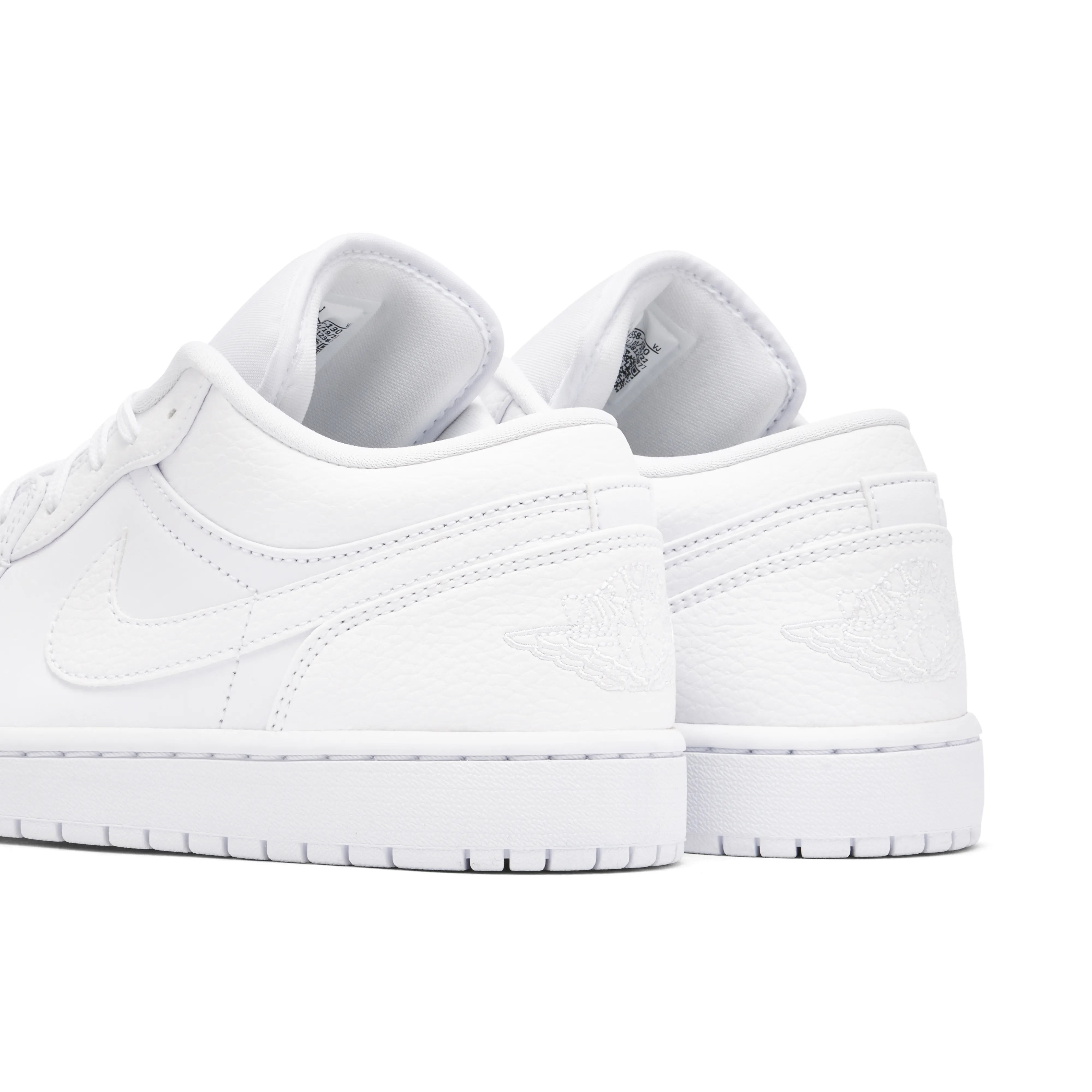 Air Jordan 1 Low Triple White Tumbled Leather - image 3