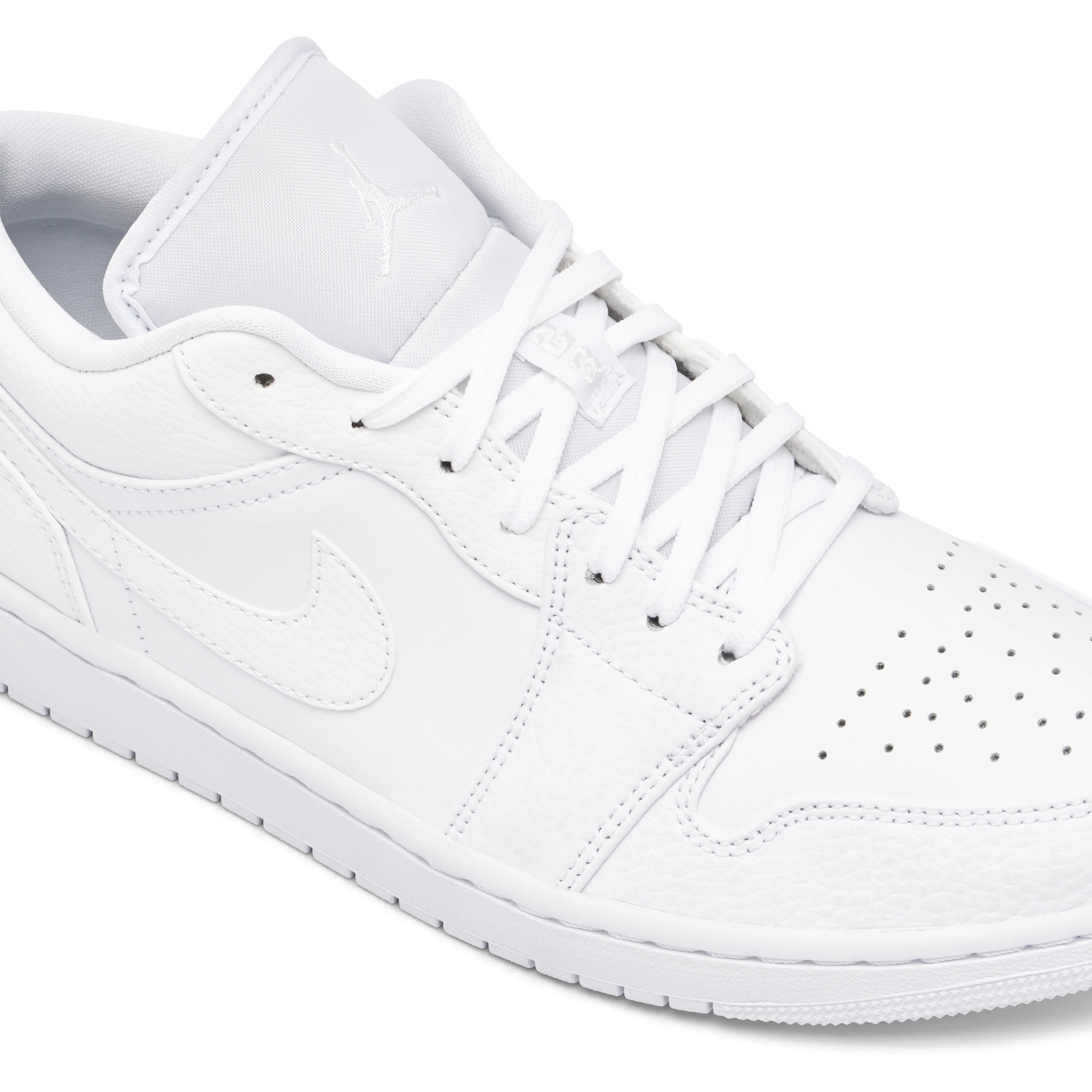 Air Jordan 1 Low Triple White Tumbled Leather - image 4