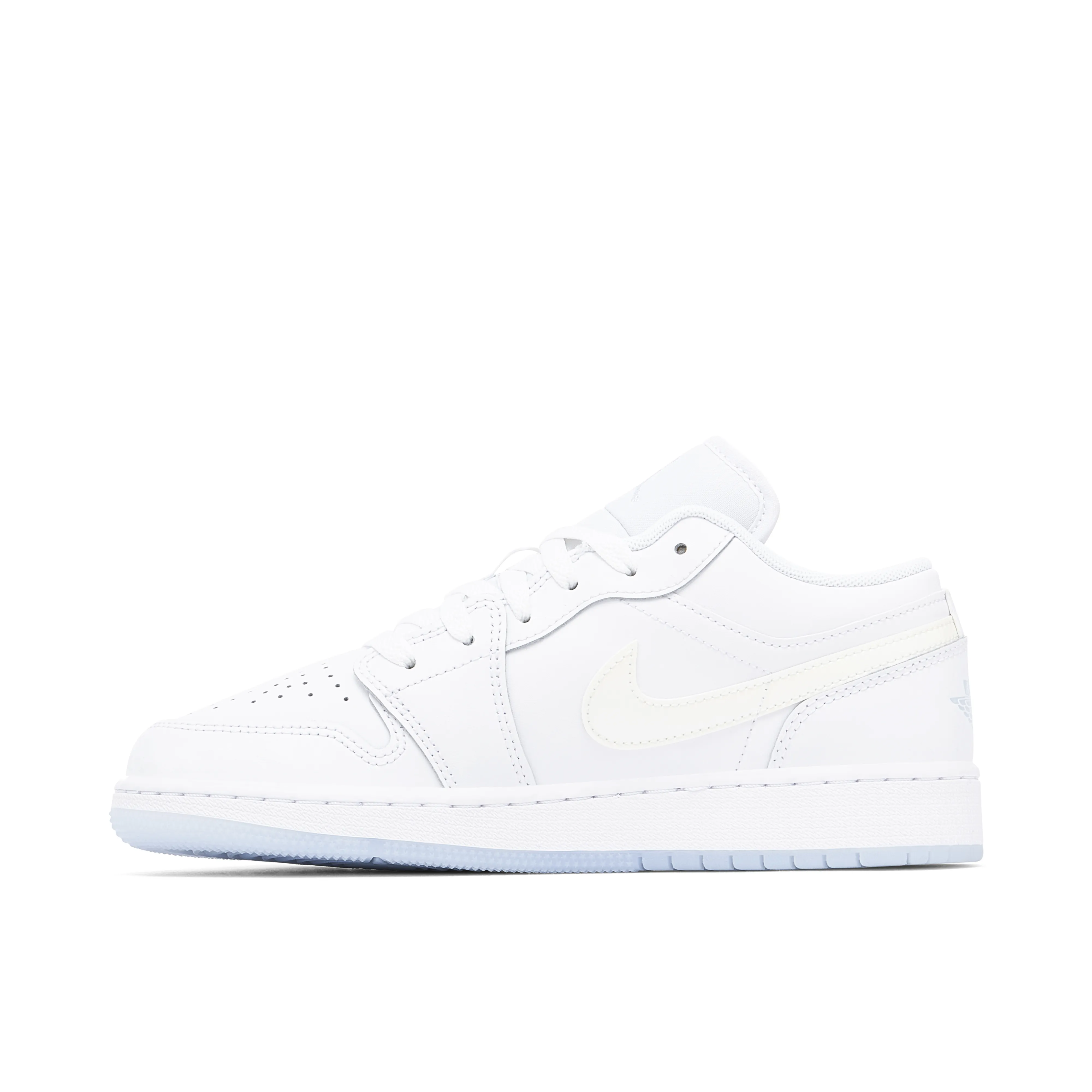 AIr Jordan 1 Low White Iridescent Glitter Swoosh GS - image 2
