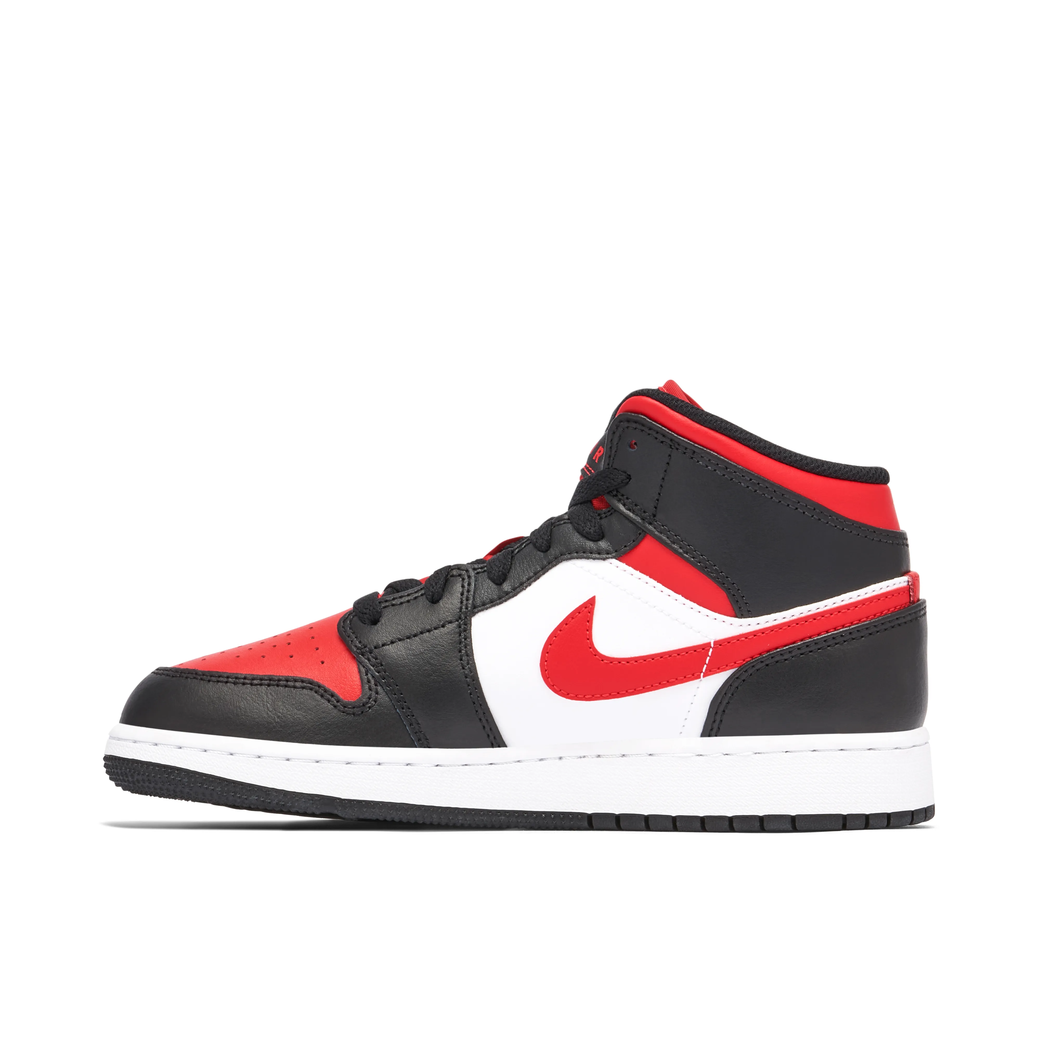 Air Jordan 1 Mid Bred Toe White GS - image 2