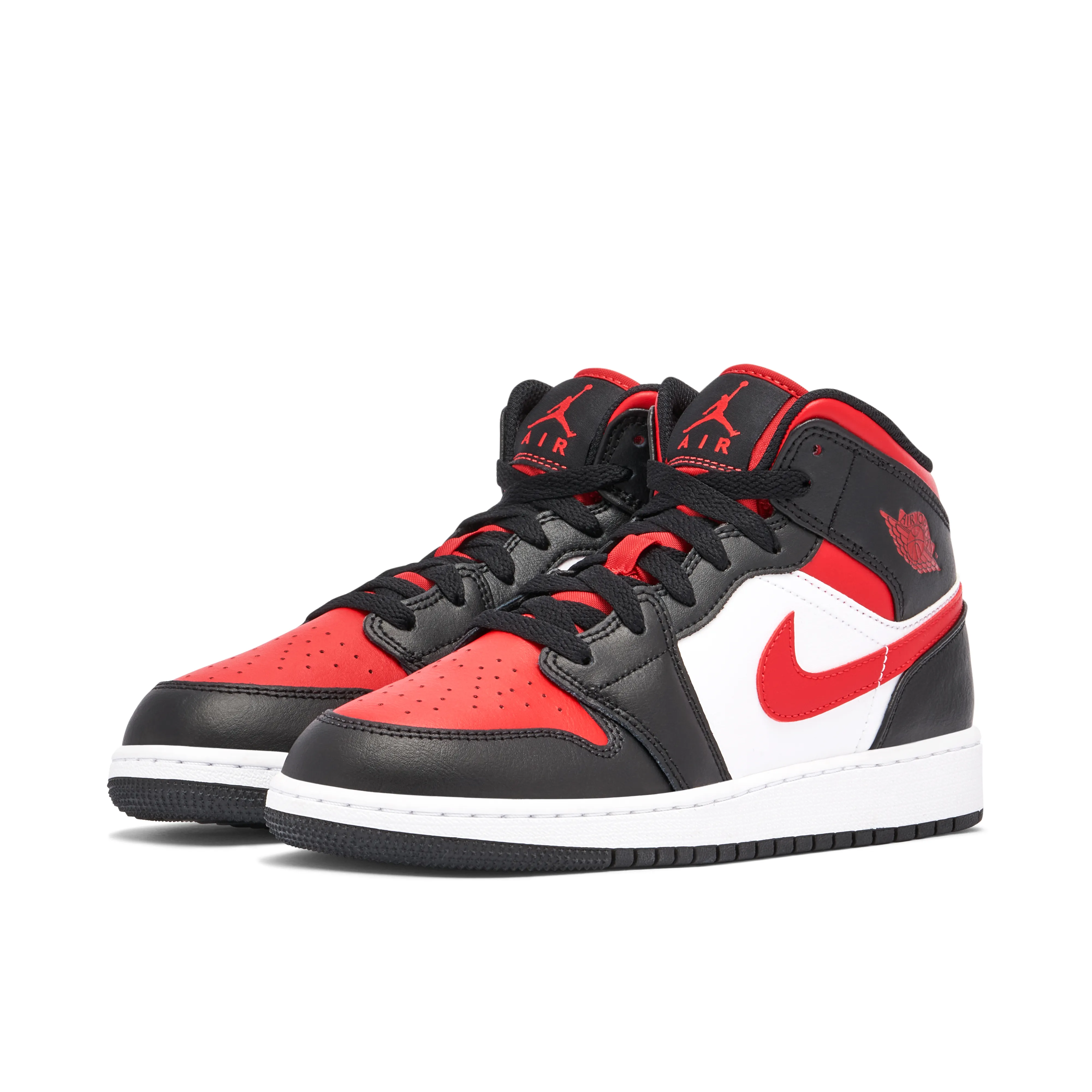Air Jordan 1 Mid Bred Toe White GS - image 6