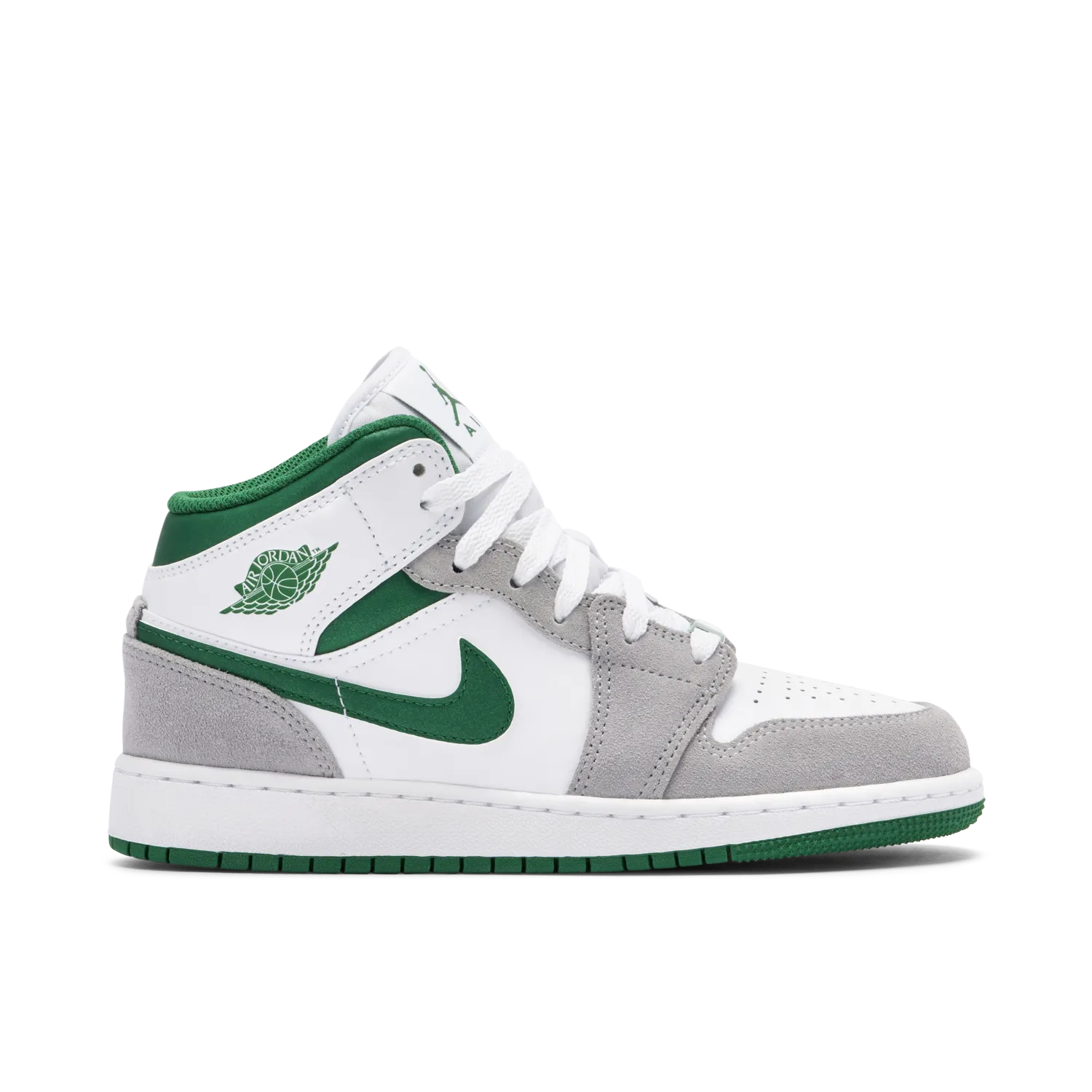 Air Jordan 1 Mid Grey Green GS