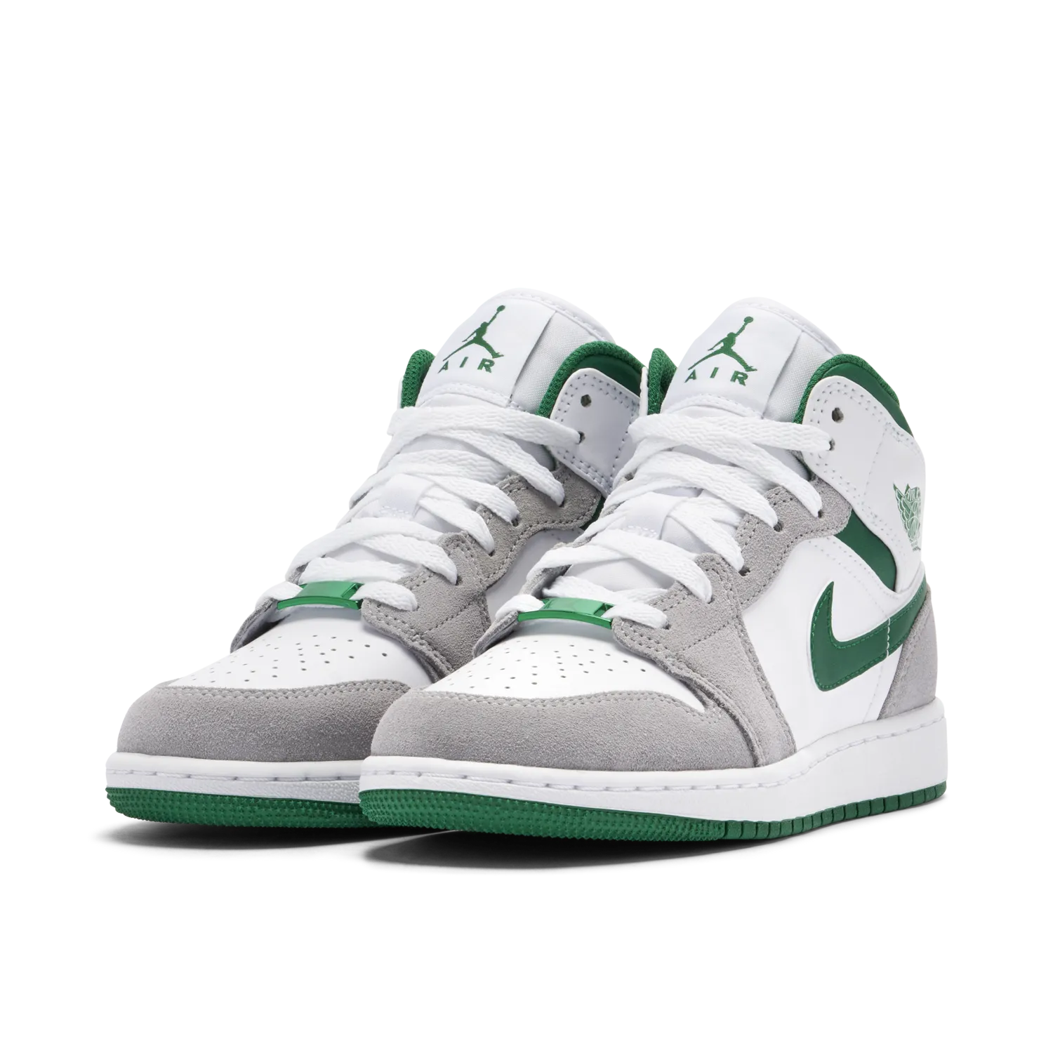 Air Jordan 1 Mid Grey Green GS - image 6