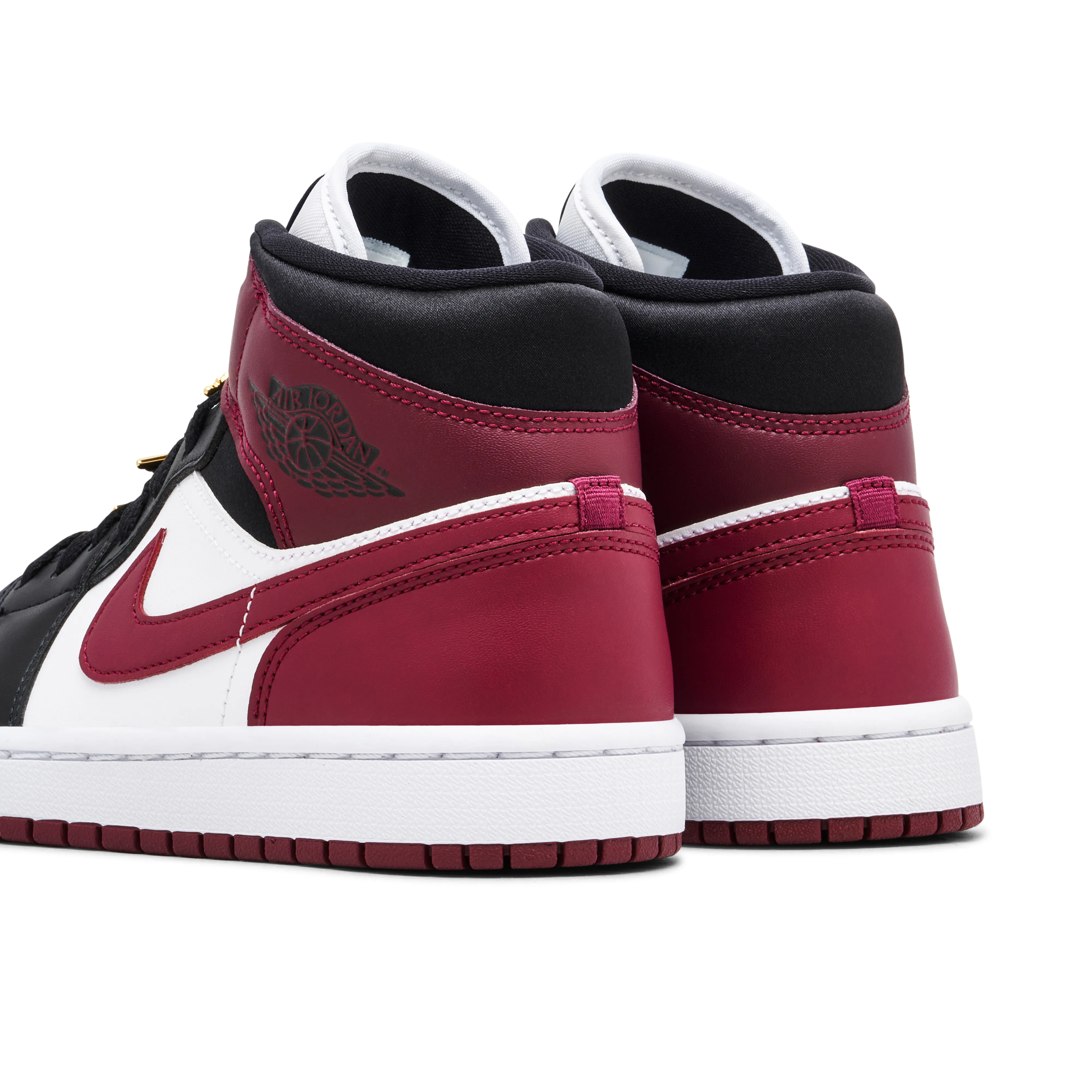 Air Jordan 1 Mid Maroon Black Gold Pendants - image 3