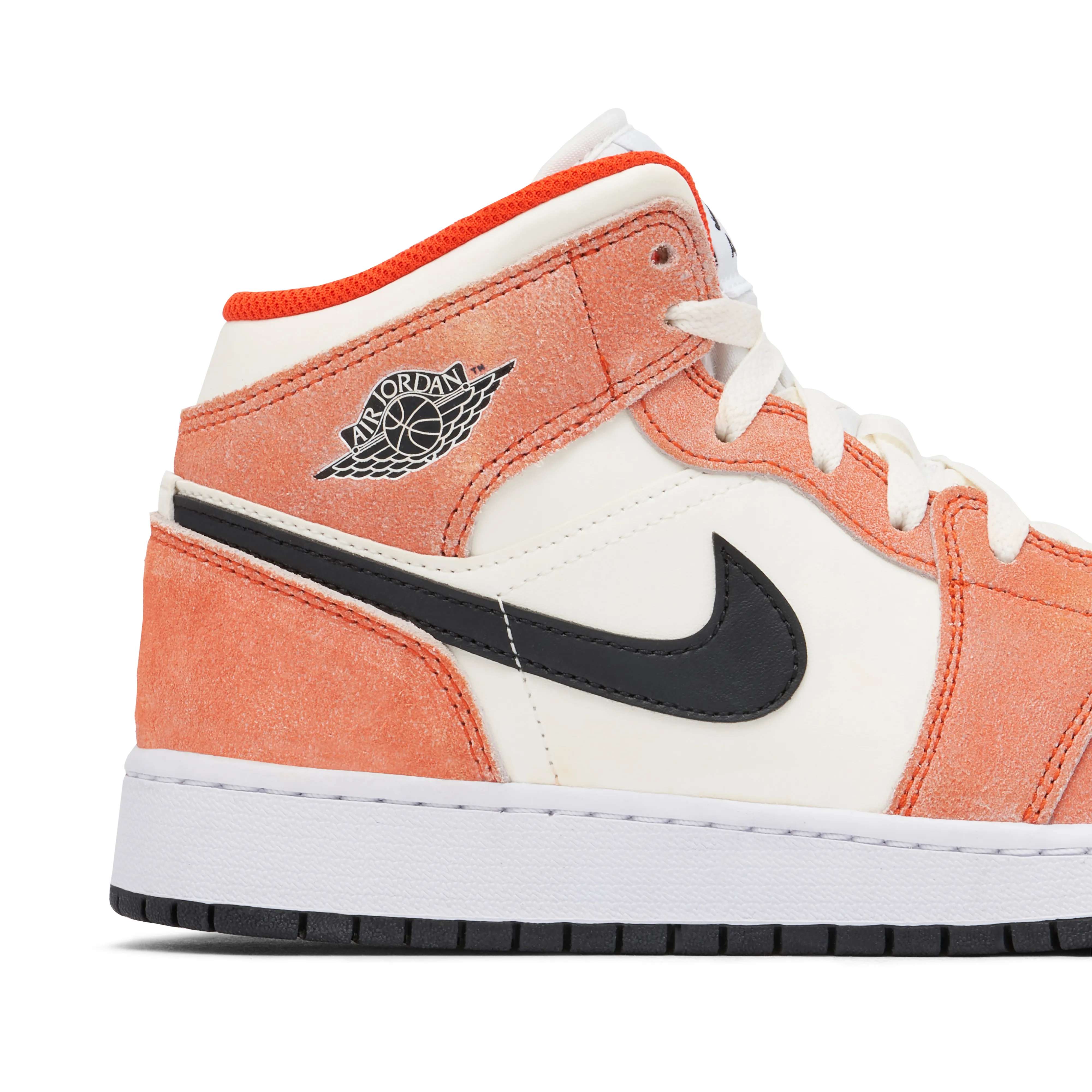 Air Jordan 1 Mid Orange Suede GS - image 4