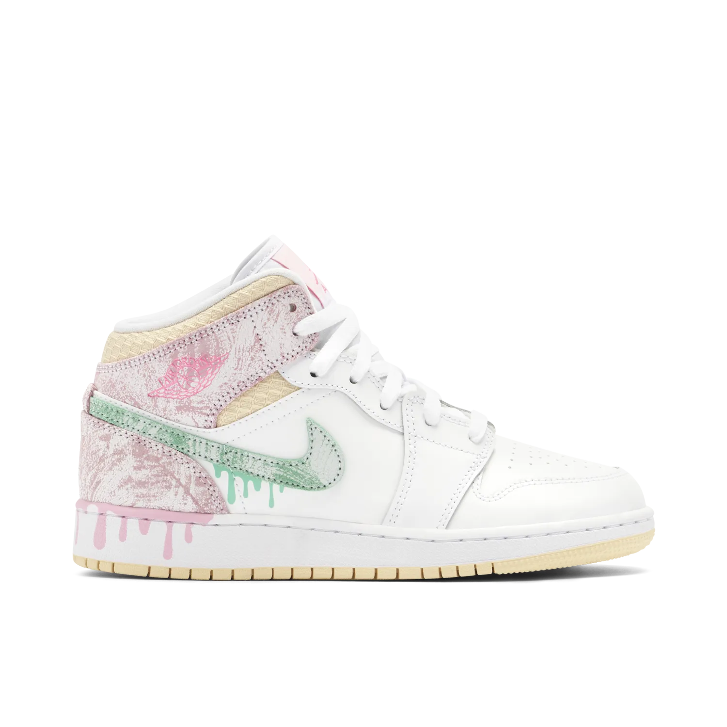 Air Jordan 1 Mid Paint Drip GS