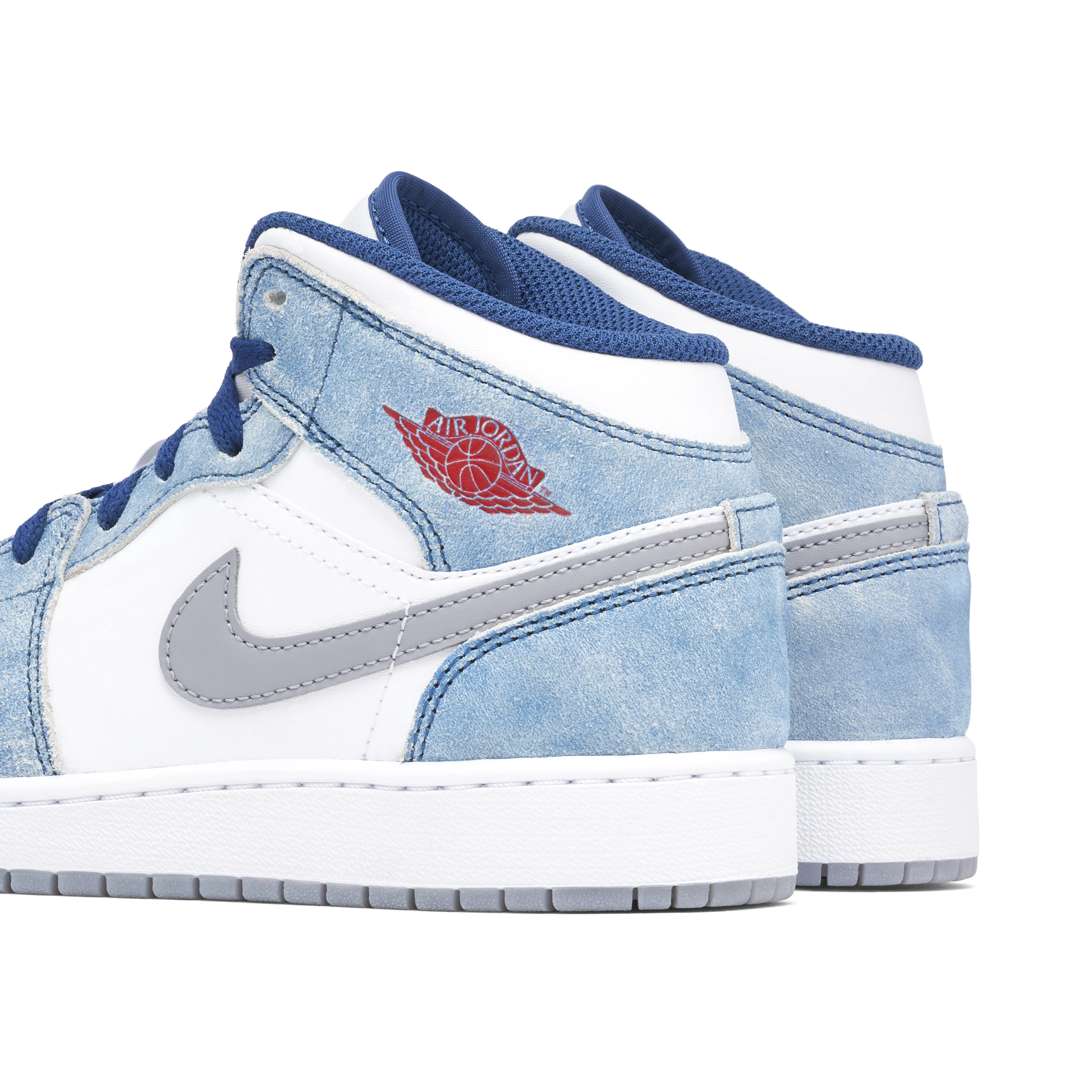 Air Jordan 1 Mid SE French Blue Fire Red GS - image 3