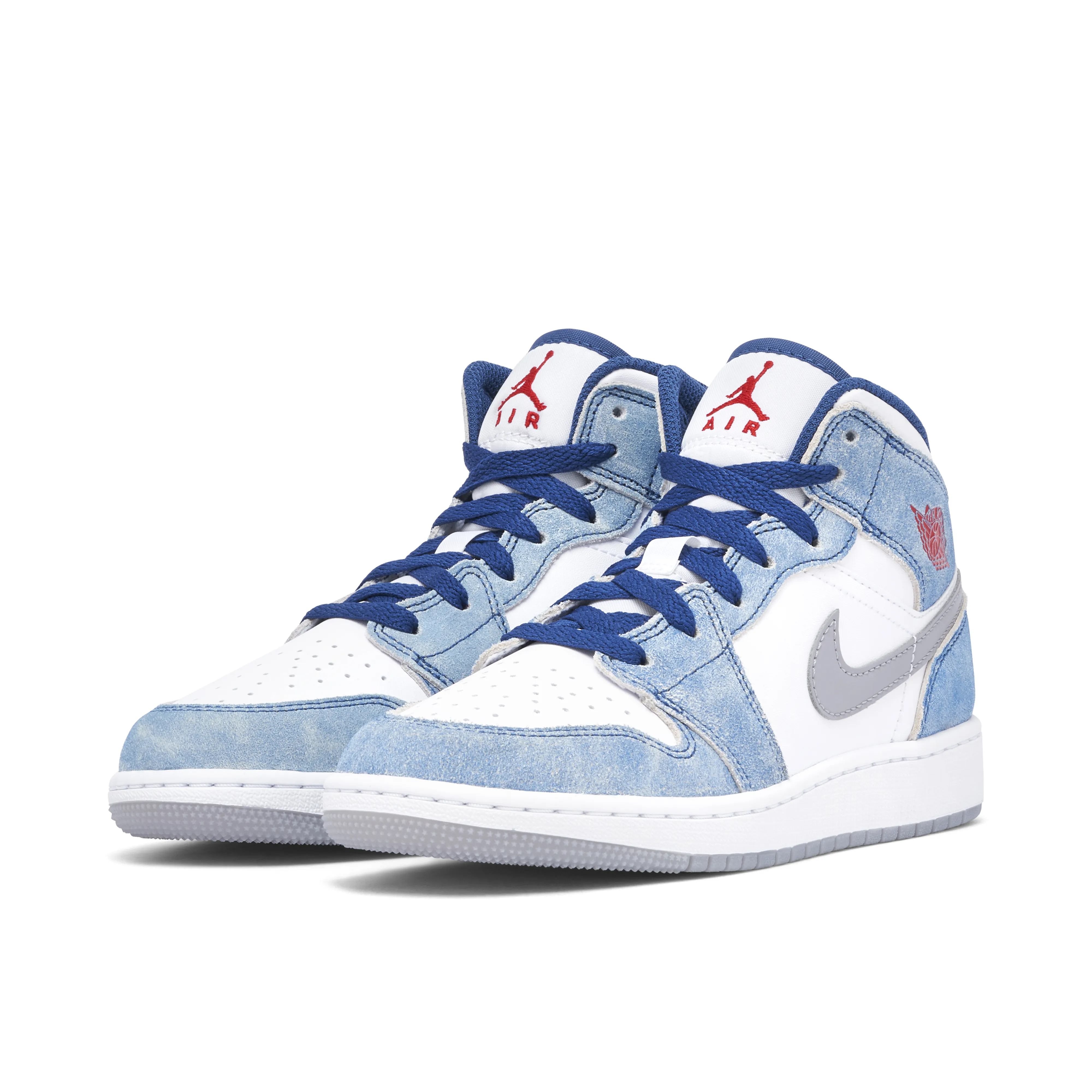 Air Jordan 1 Mid SE French Blue Fire Red GS - image 6
