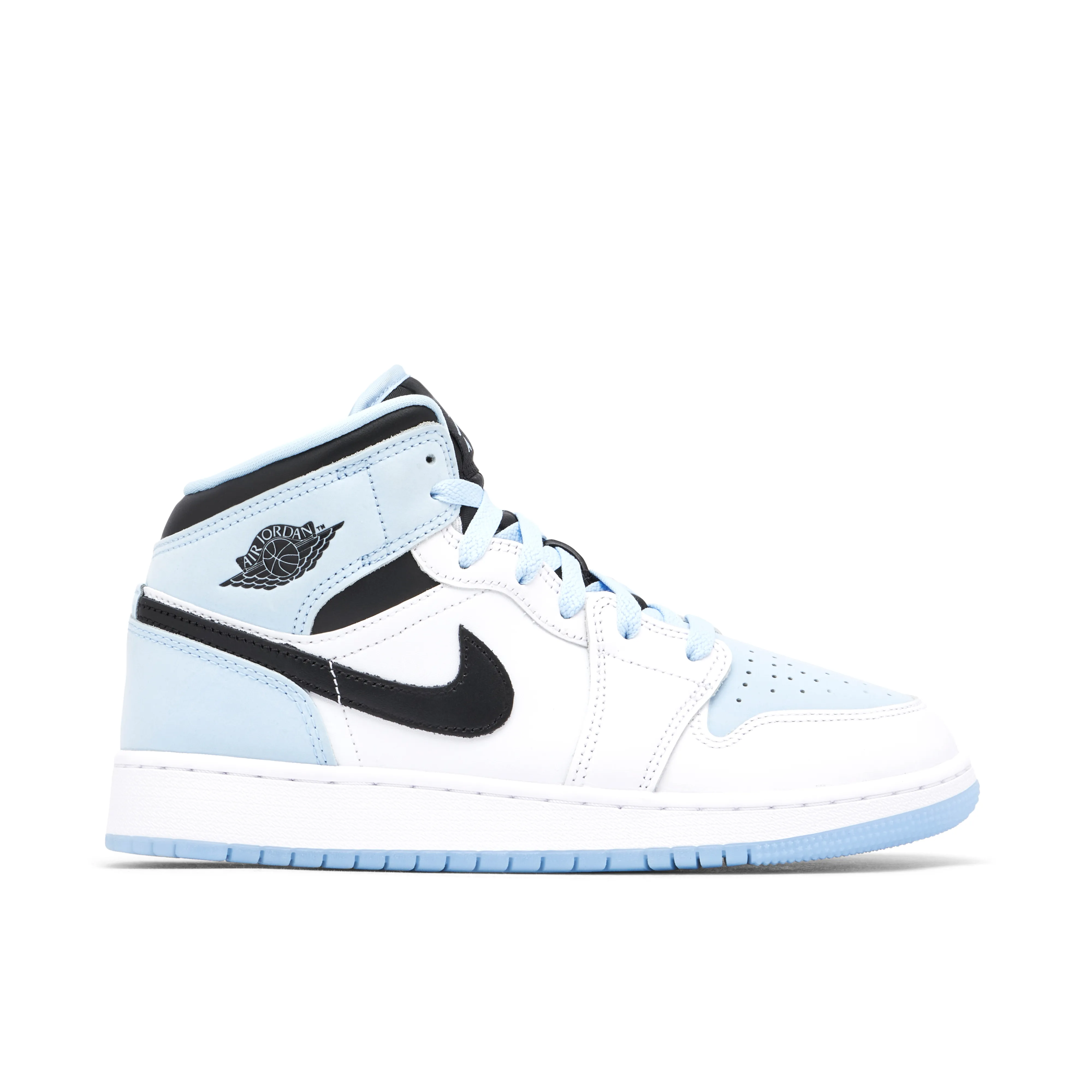 Air Jordan 1 Mid SE White Ice Blue GS
