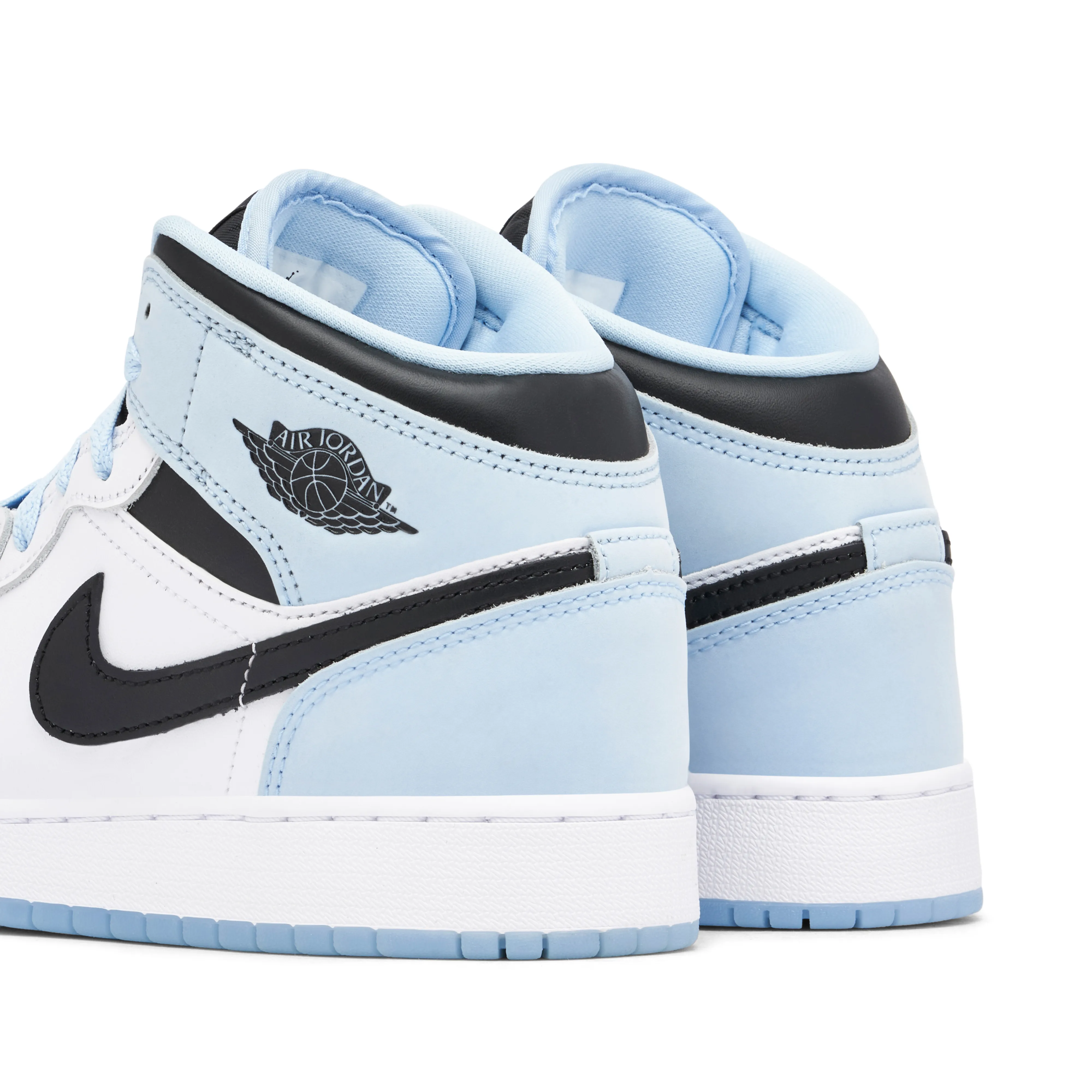 Air Jordan 1 Mid SE White Ice Blue GS - image 3