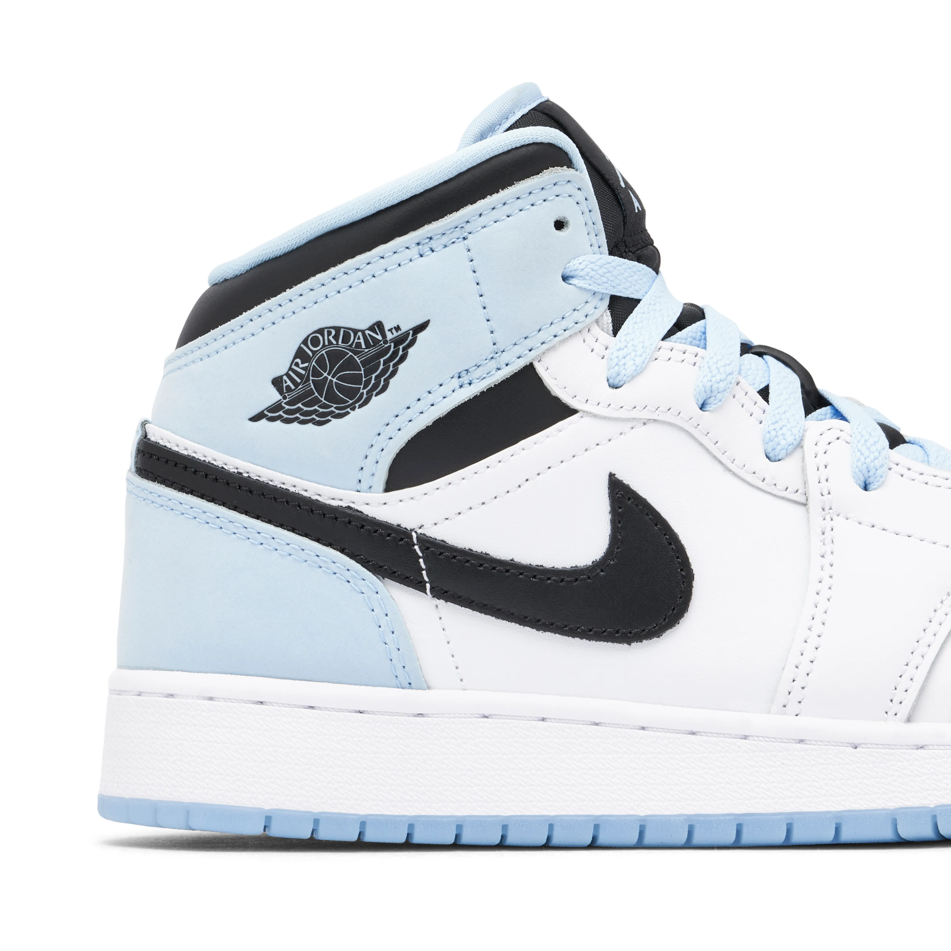 Air Jordan 1 Mid SE White Ice Blue GS - image 4