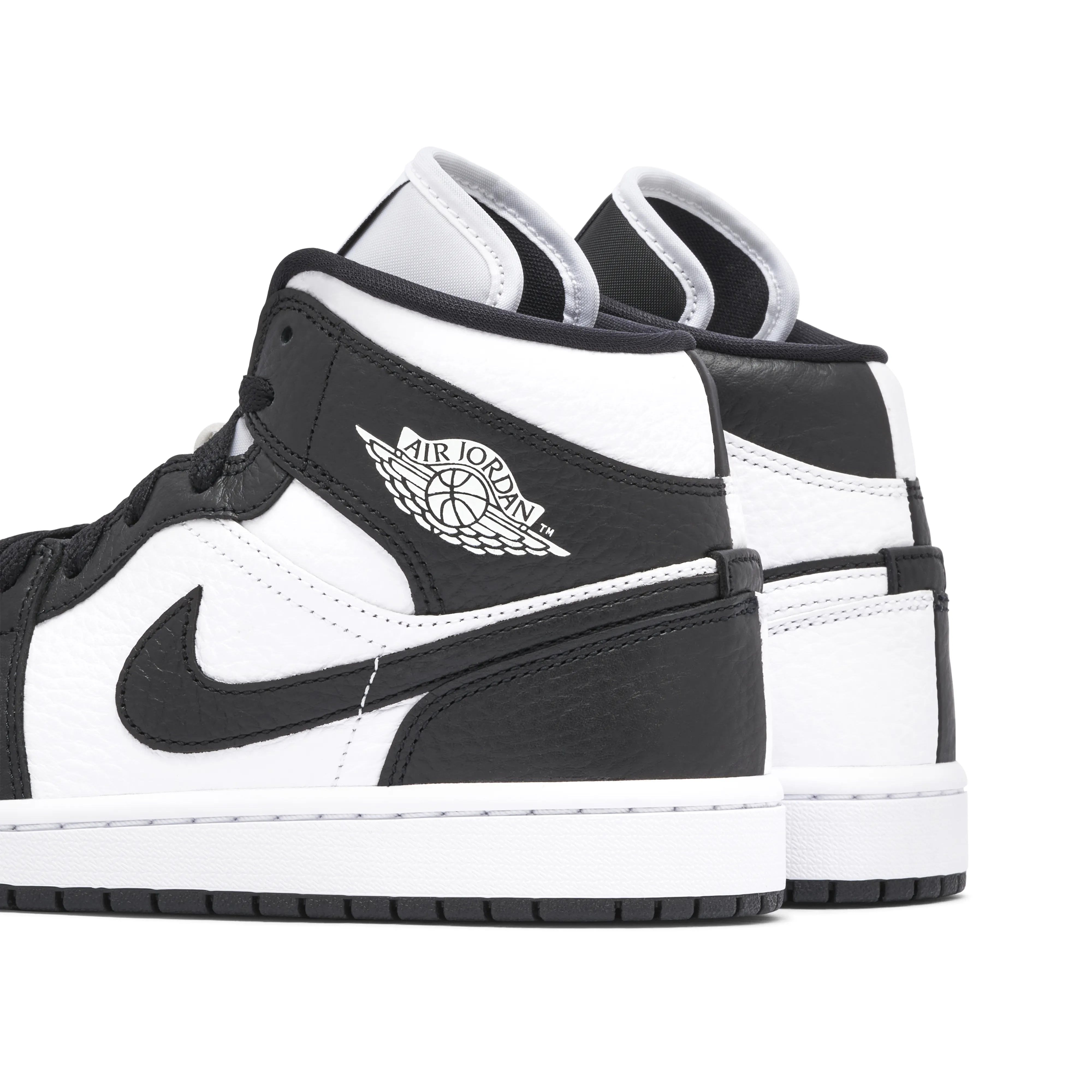 Air Jordan 1 Mid Split Black White Womens Two Tone - image 3