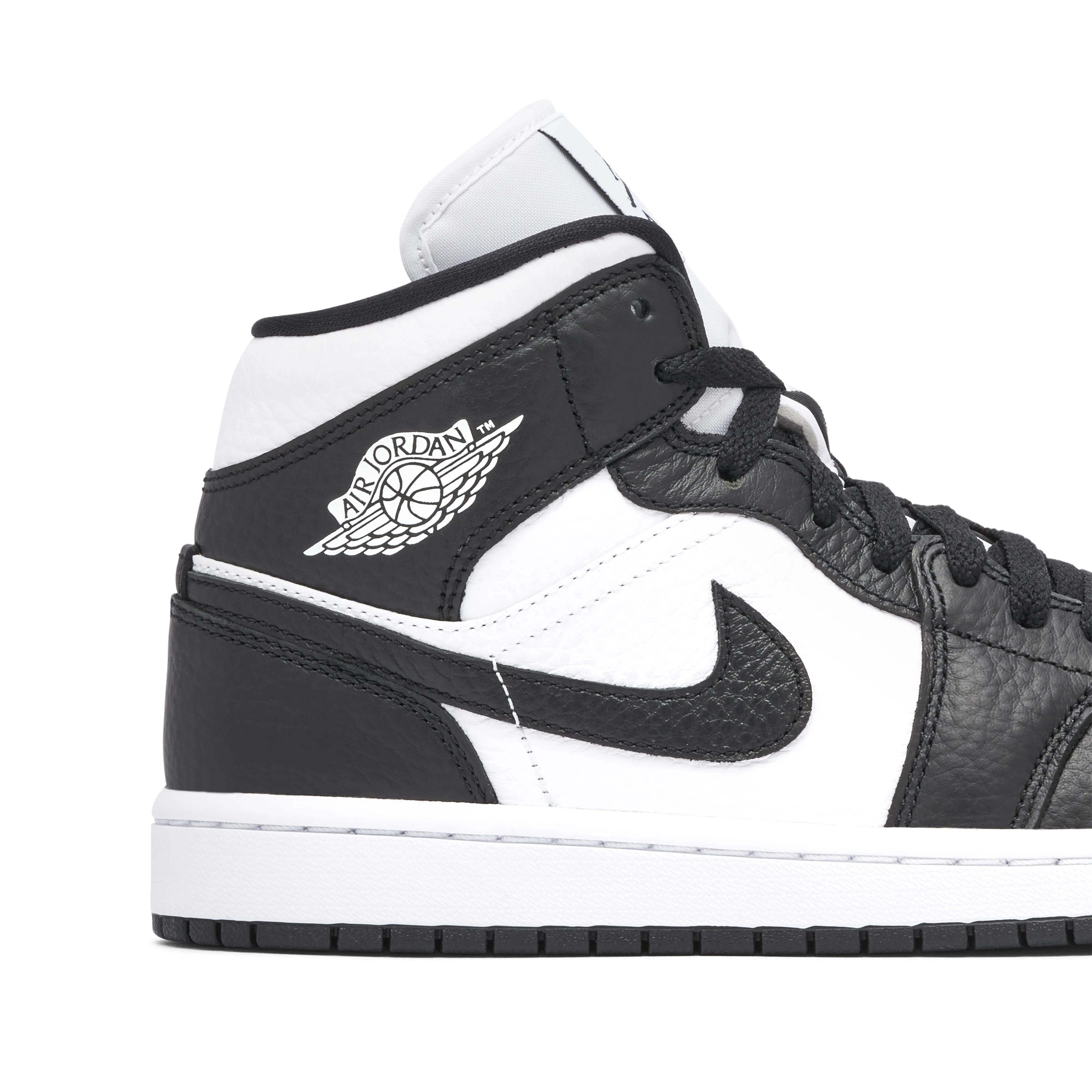 Air Jordan 1 Mid Split Black White Womens Two Tone - image 4