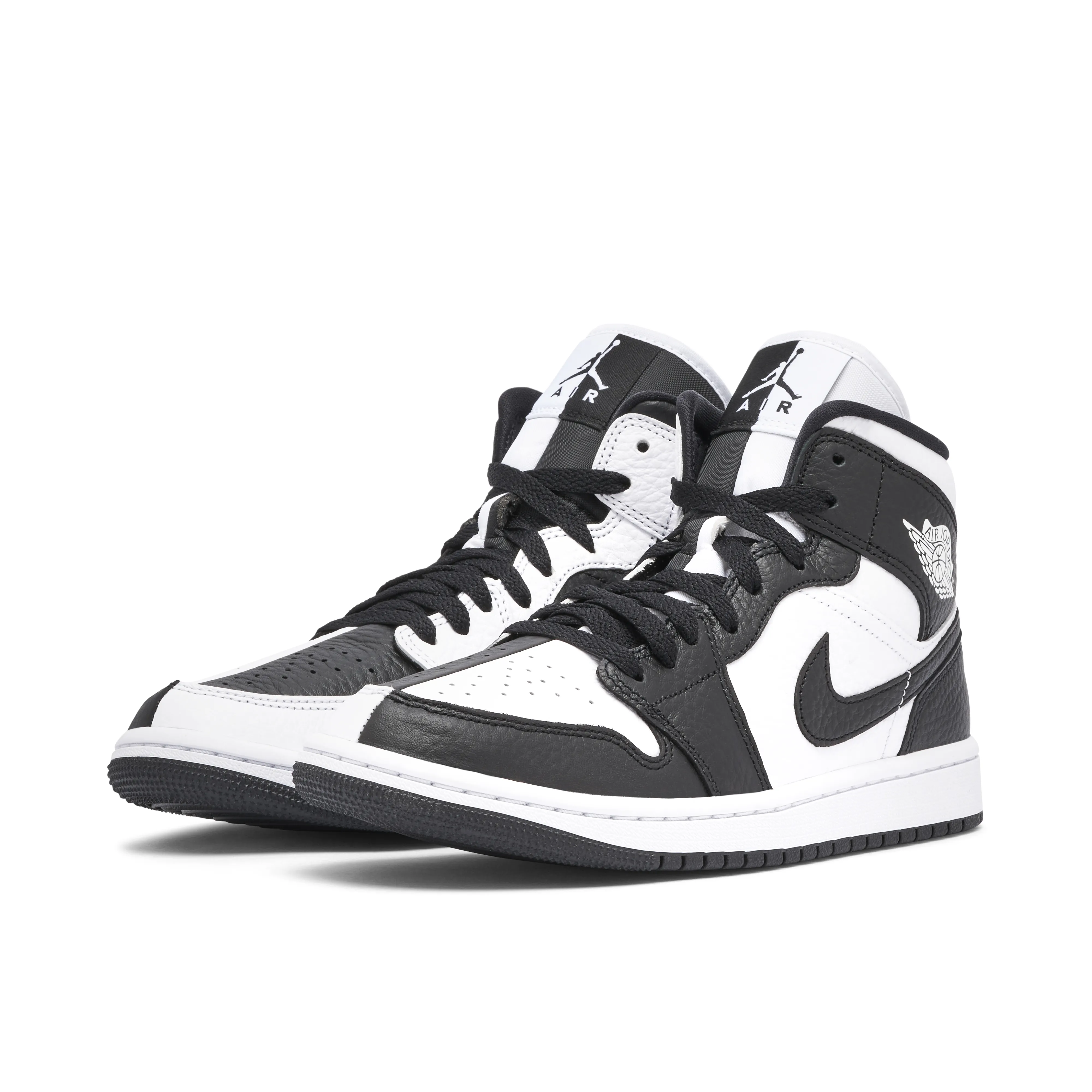 Air Jordan 1 Mid Split Black White Womens Two Tone - image 6