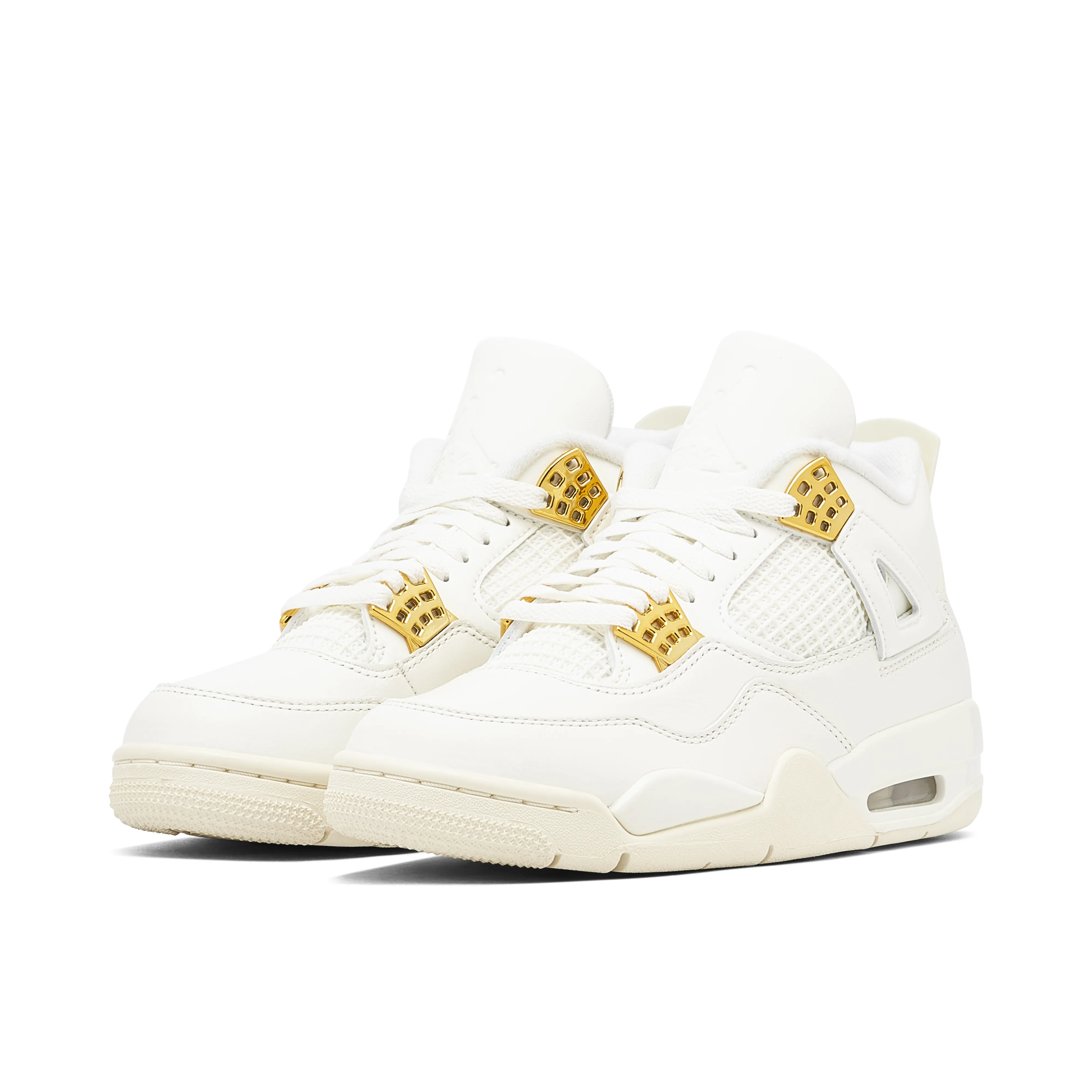 Air Jordan 4 Retro Sail Metallic Gold Womens - image 6