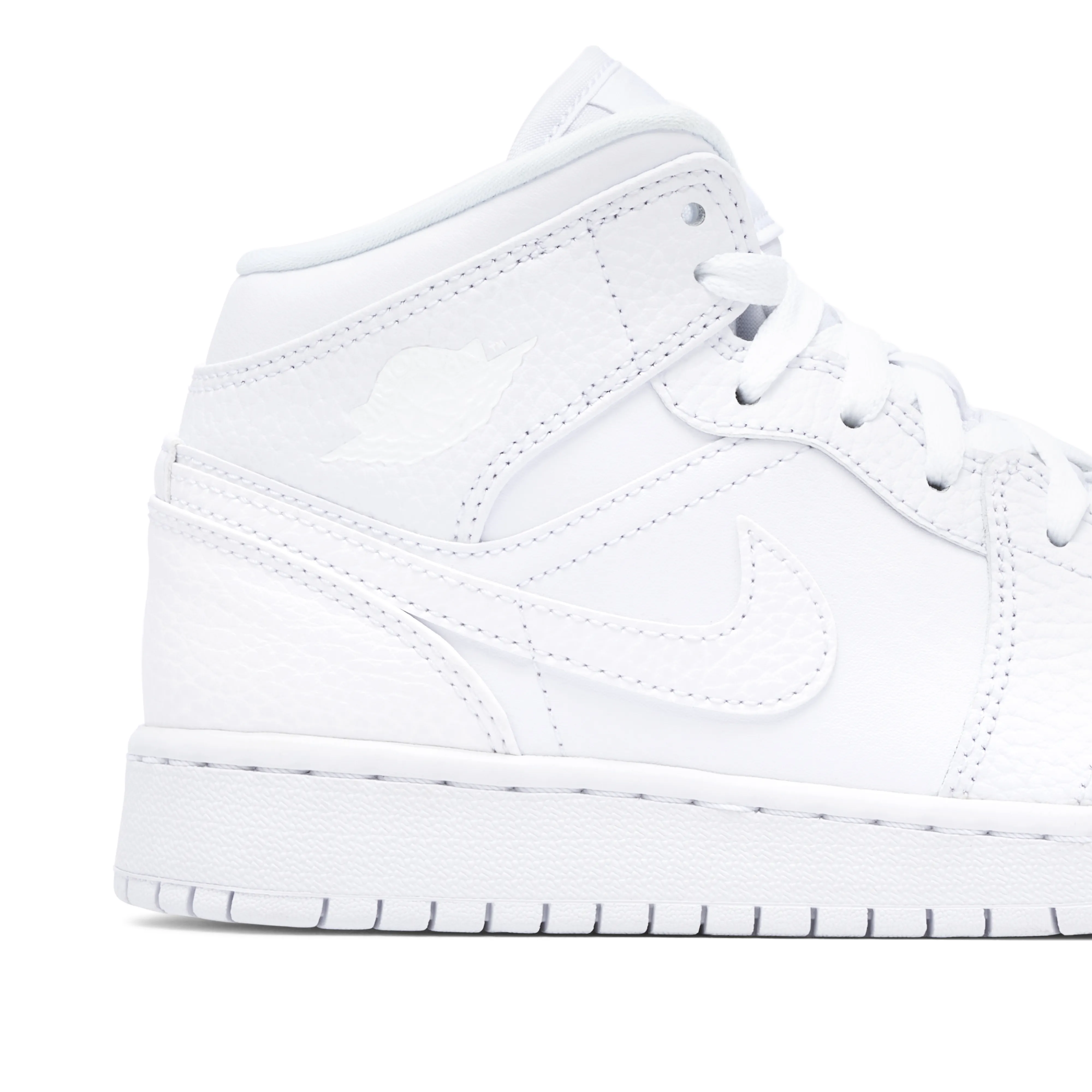 Air Jordan 1 Mid Triple White GS - image 4