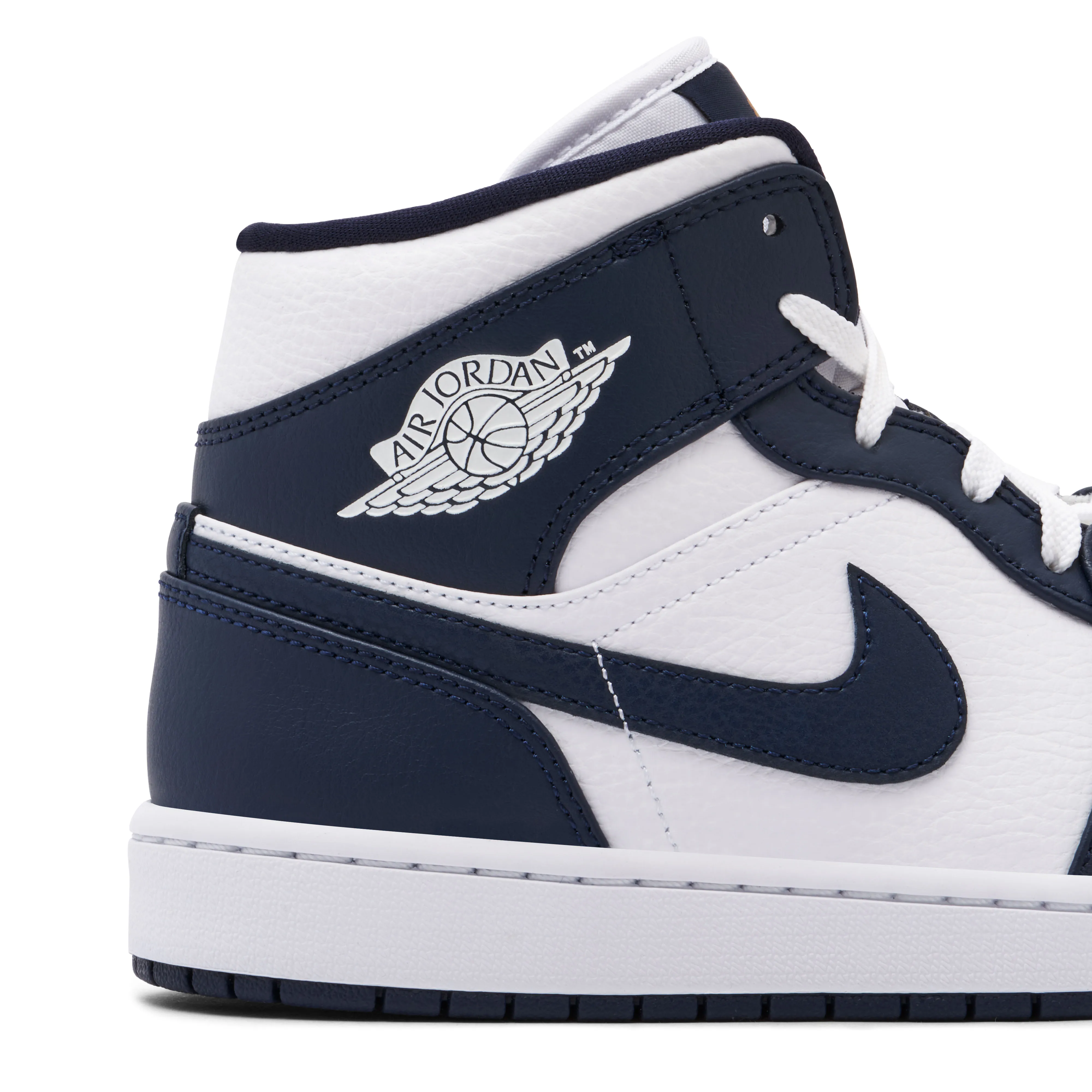 Air Jordan 1 Mid White Metallic Gold Obsidian - image 4