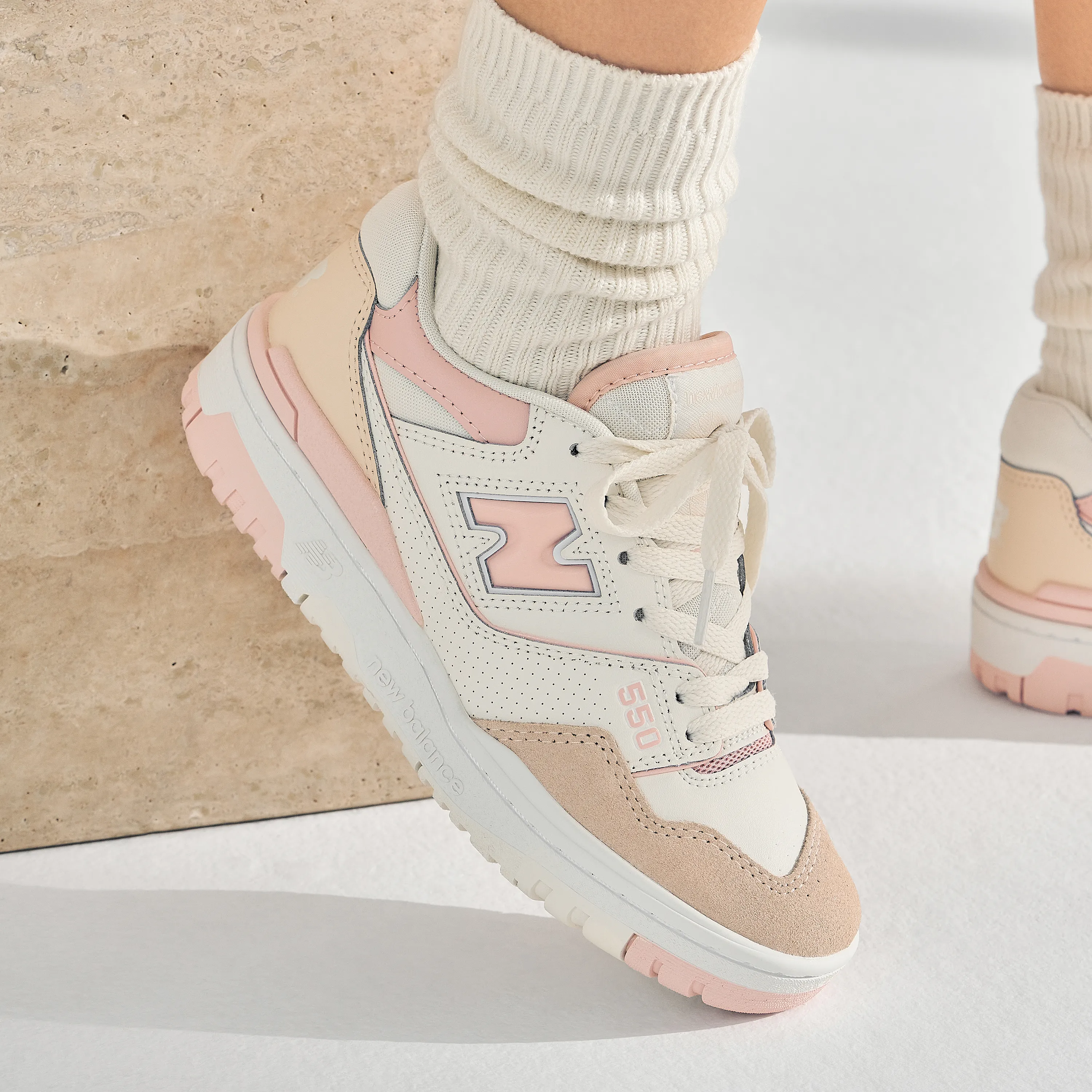 New Balance 550 White Pink Womens - image 3