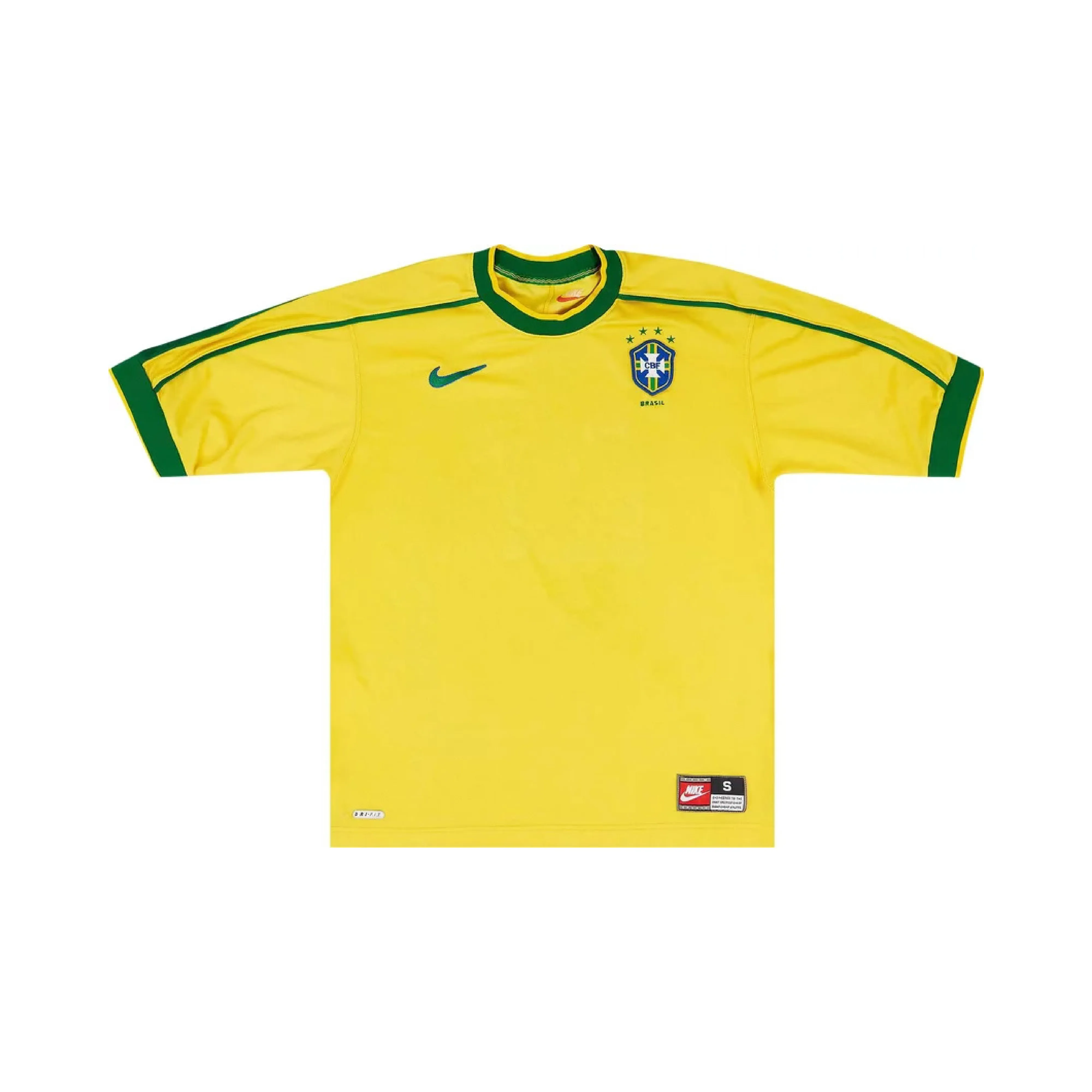 Nike Brazil 1998 Reissue Ronaldo Soccer Replica Jersey Varsity Maize