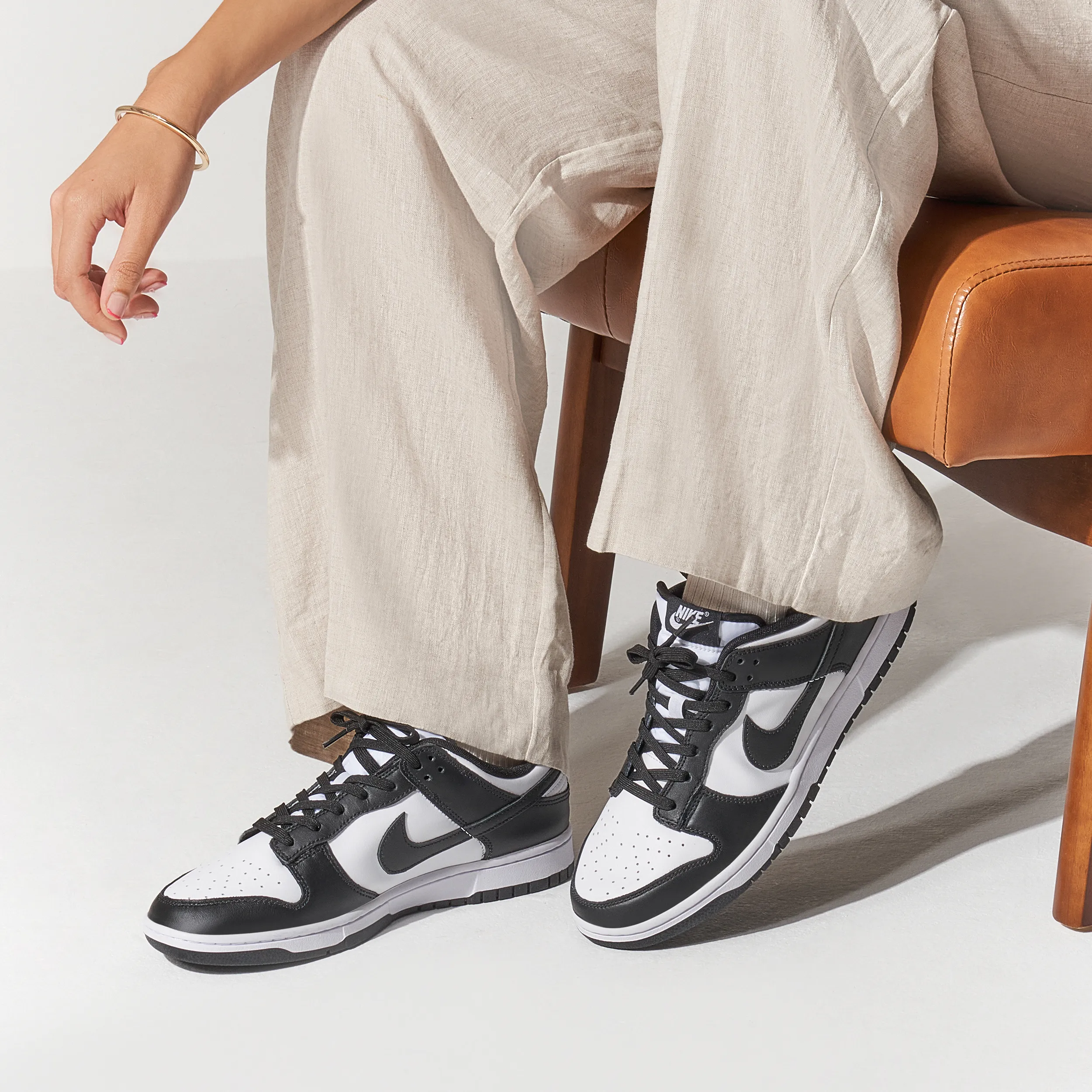 Nike Dunk Low White Black 2021 Womens - image 2