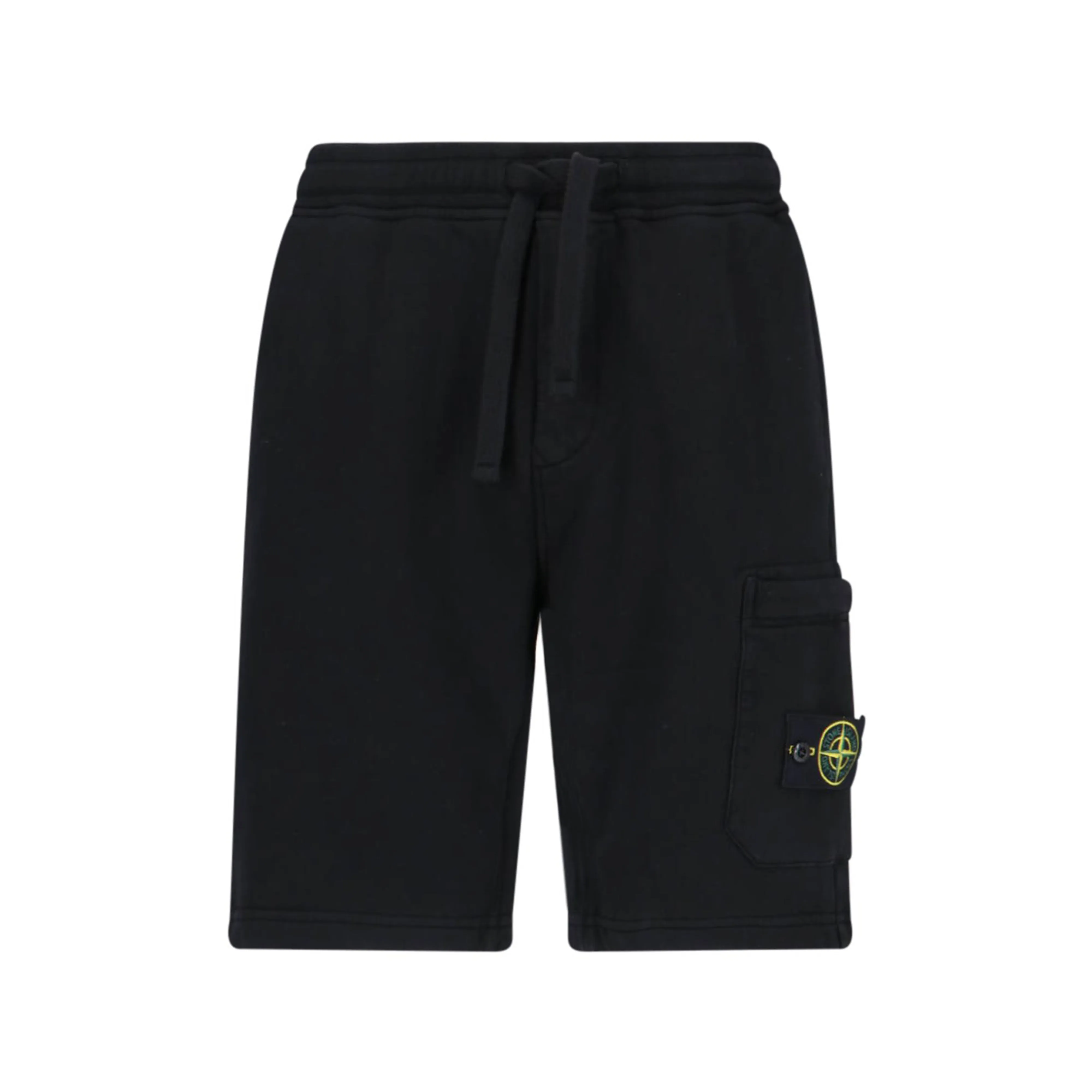 Stone Island Logo Sports Shorts Black
