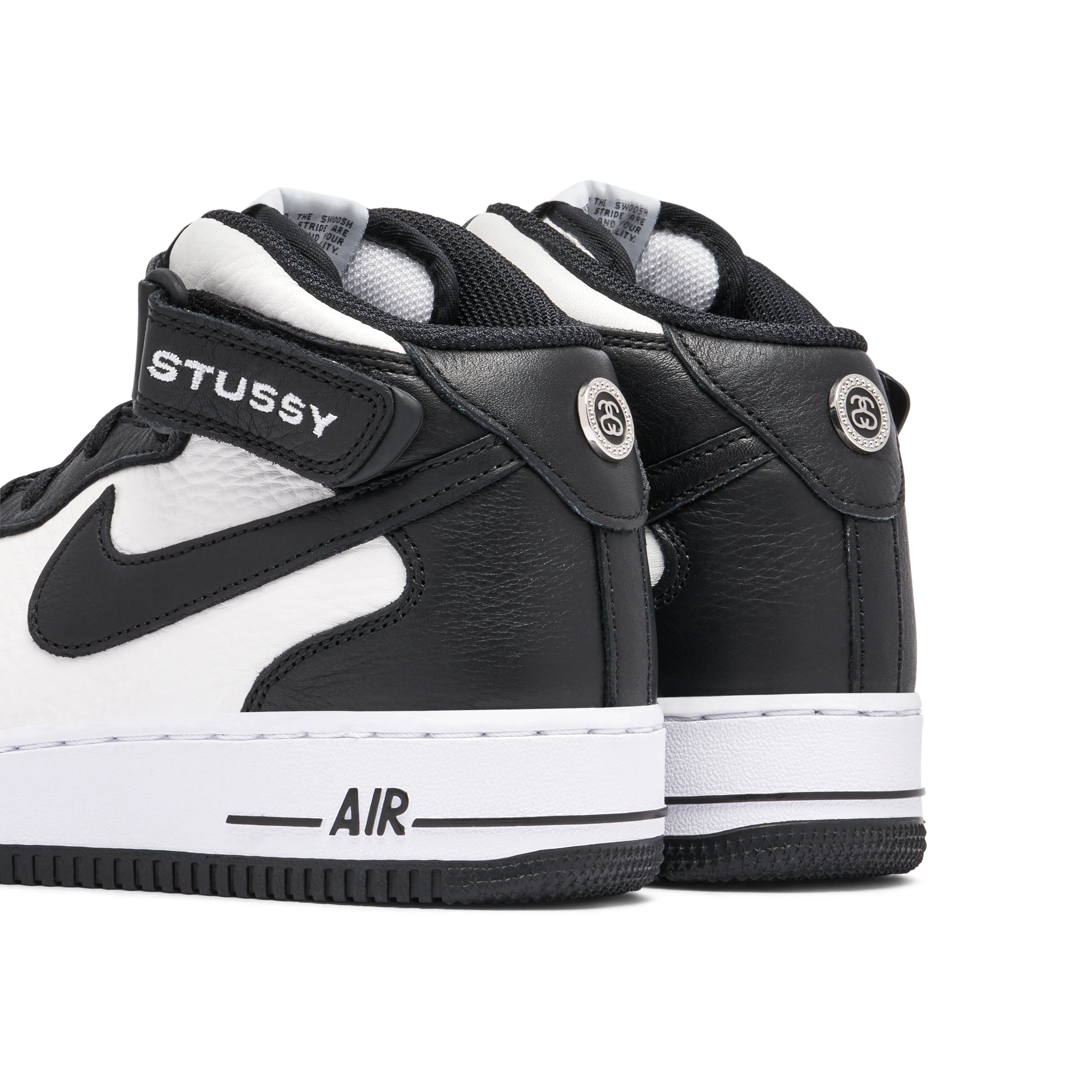 Stussy x Nike Air Force 1 Mid Black White - image 3