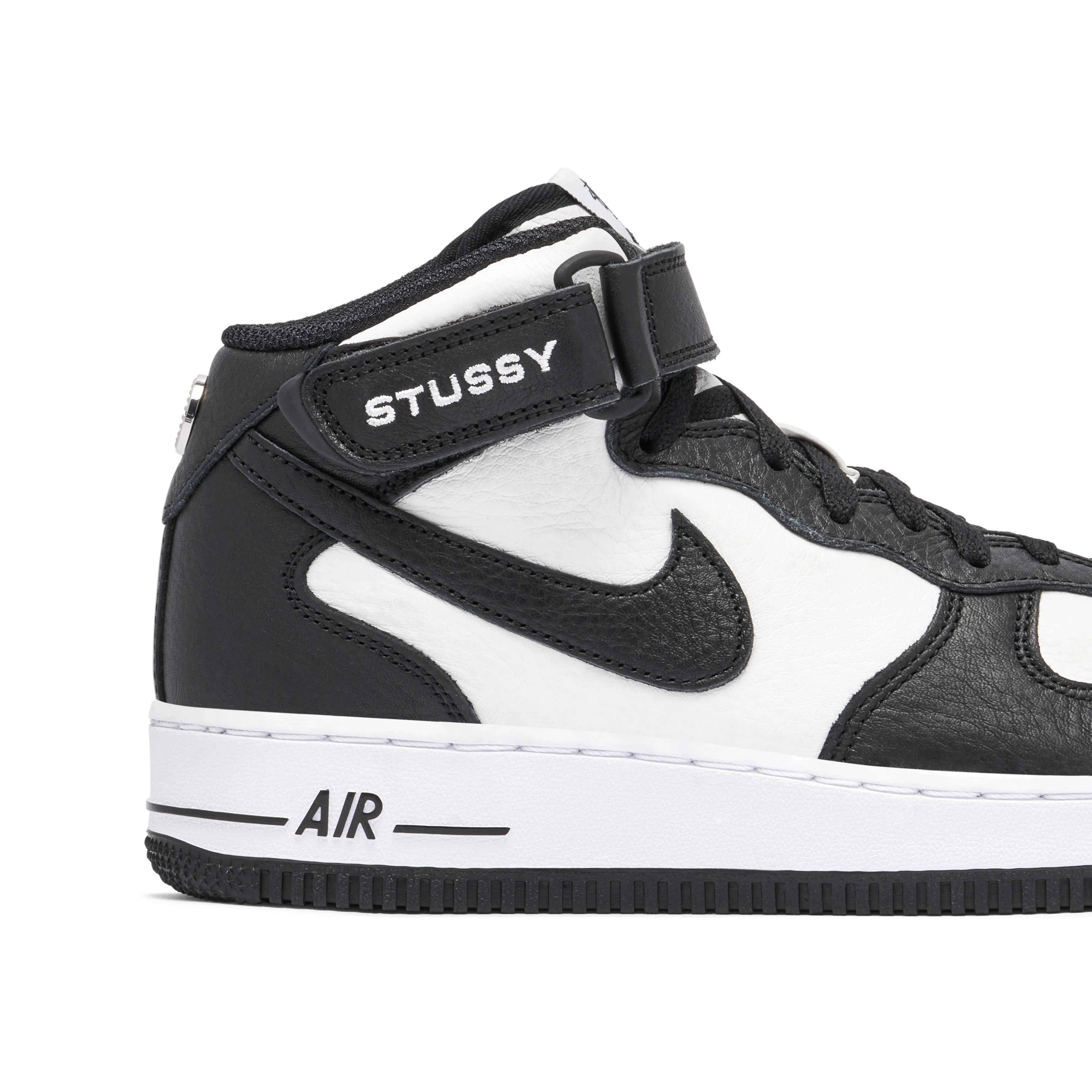 Stussy x Nike Air Force 1 Mid Black White - image 4