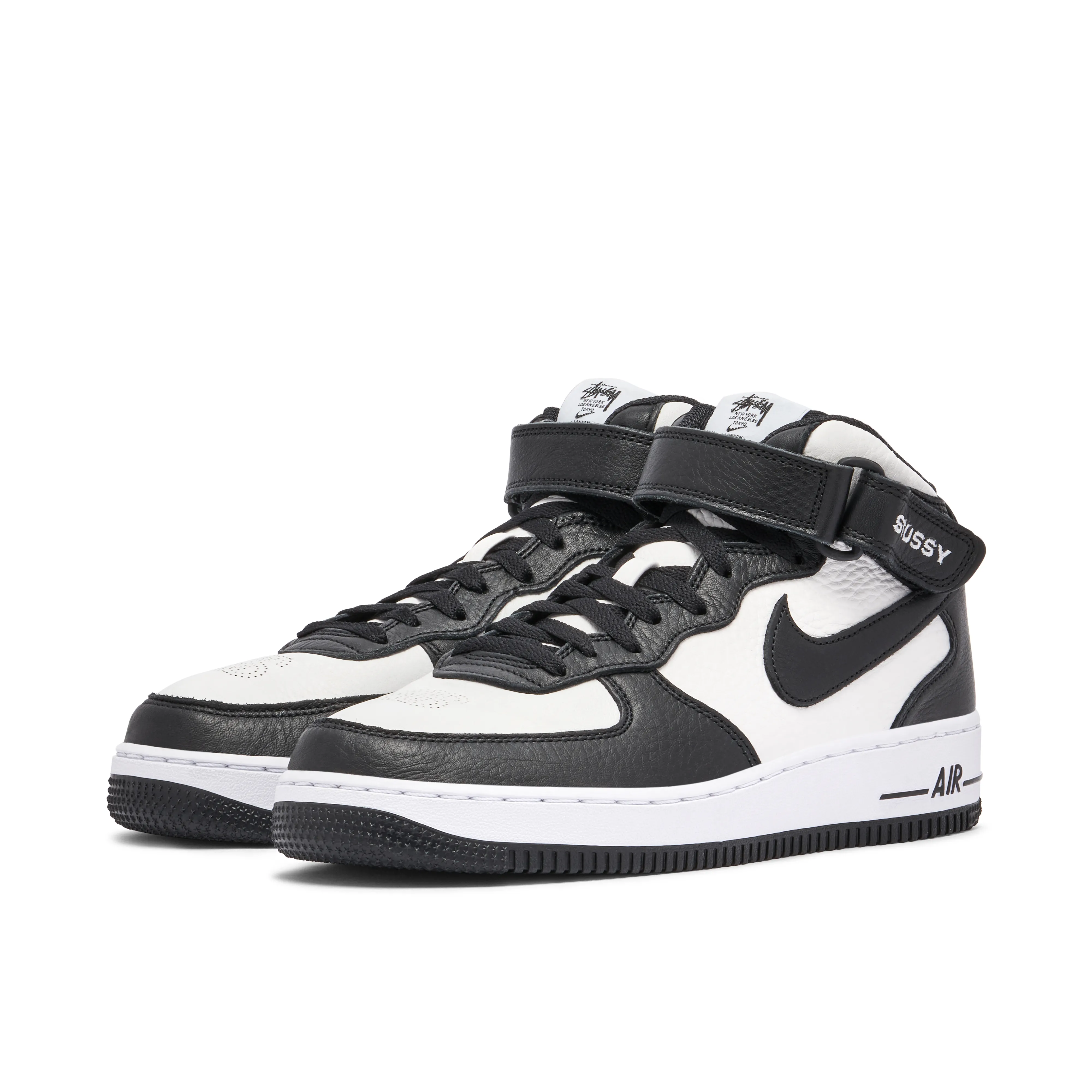 Stussy x Nike Air Force 1 Mid Black White - image 6