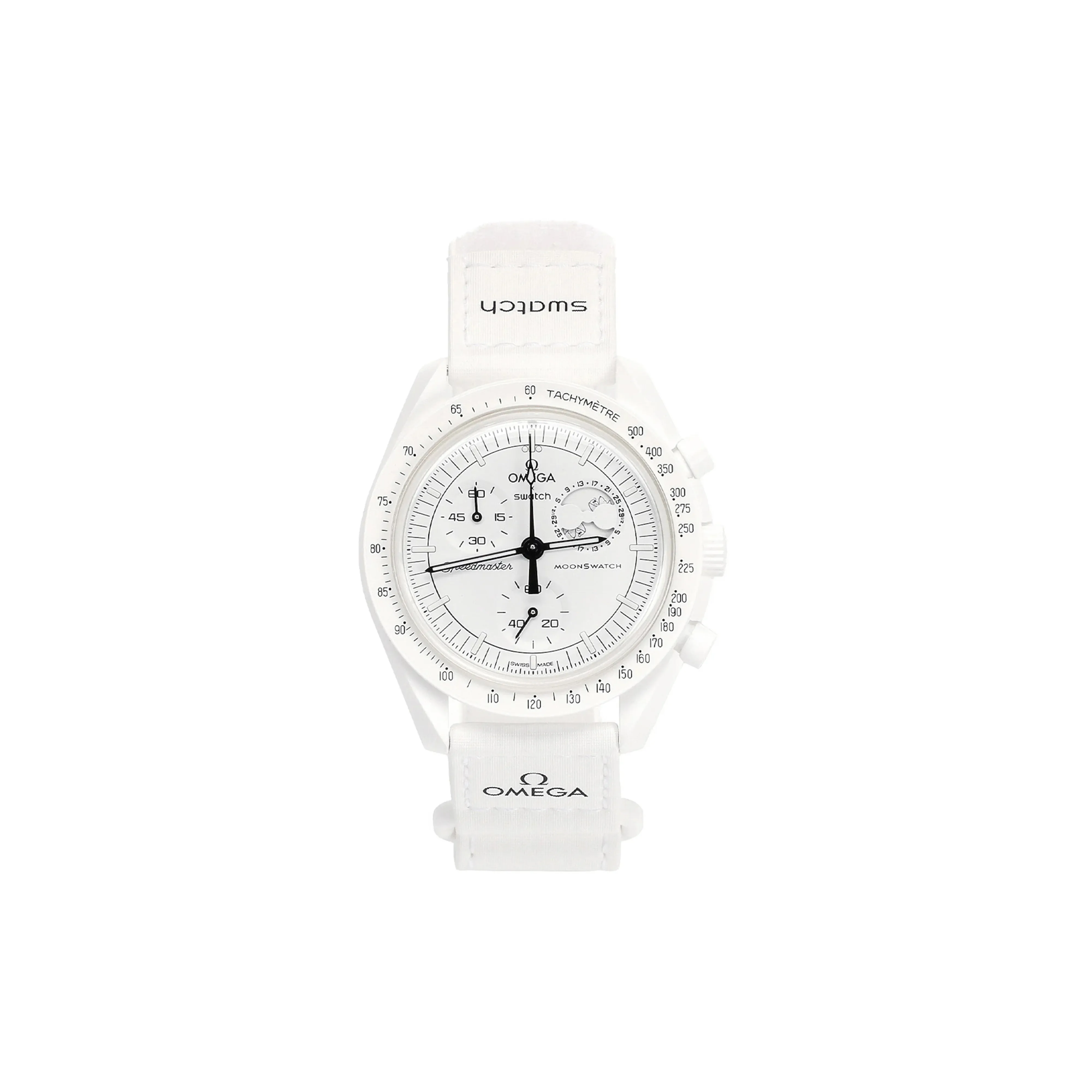 Swatch x Omega Bioceramic Moonswatch Mission To Moonphase Snoopy White