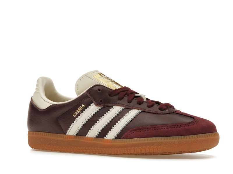 adidas Samba OG Maroon Gold Metallic (Women's) - image 4