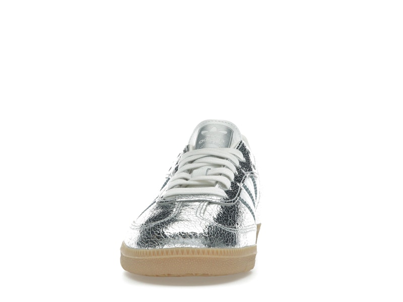 adidas Samba OG Silver Metallic Cracked Leather (Women's) - image 11