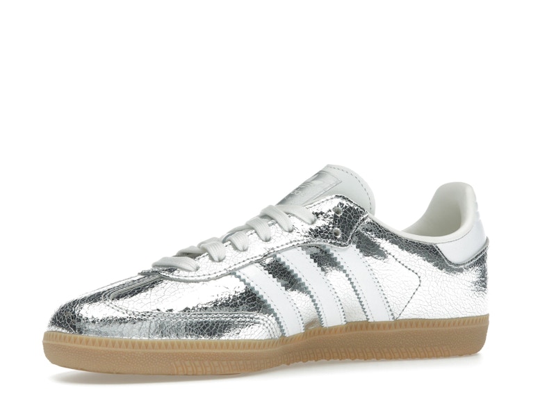 adidas Samba OG Silver Metallic Cracked Leather (Women's) - image 16