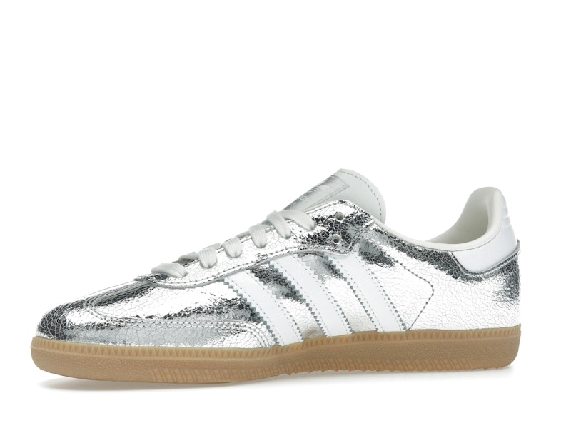 adidas Samba OG Silver Metallic Cracked Leather (Women's) - image 17