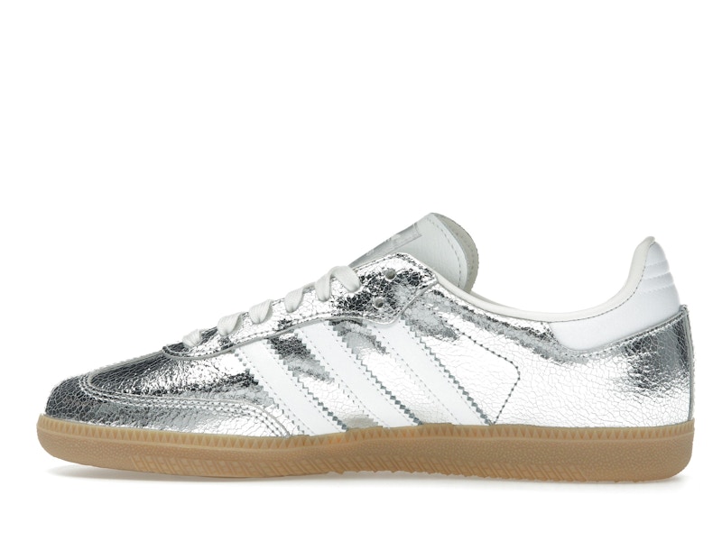 adidas Samba OG Silver Metallic Cracked Leather (Women's) - image 20