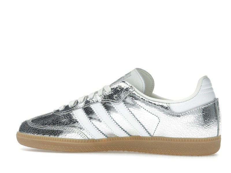 adidas Samba OG Silver Metallic Cracked Leather (Women's) - image 21