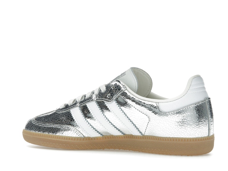 adidas Samba OG Silver Metallic Cracked Leather (Women's) - image 22