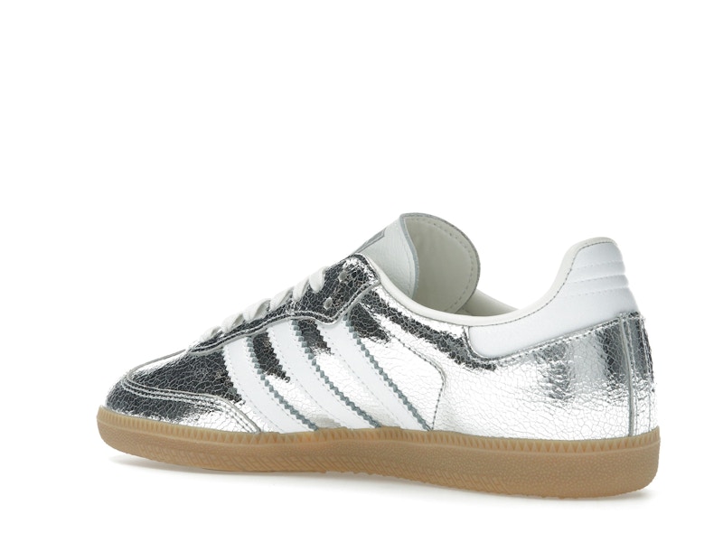 adidas Samba OG Silver Metallic Cracked Leather (Women's) - image 23