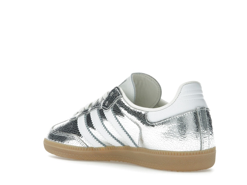 adidas Samba OG Silver Metallic Cracked Leather (Women's) - image 24