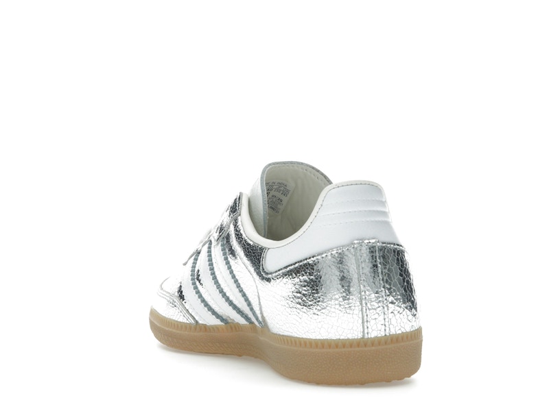 adidas Samba OG Silver Metallic Cracked Leather (Women's) - image 26