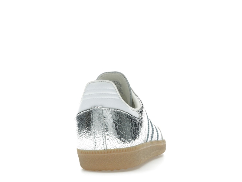 adidas Samba OG Silver Metallic Cracked Leather (Women's) - image 29