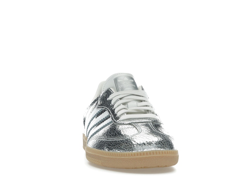 adidas Samba OG Silver Metallic Cracked Leather (Women's) - image 9