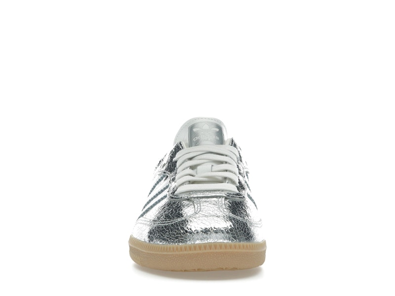 adidas Samba OG Silver Metallic Cracked Leather (Women's) - image 10