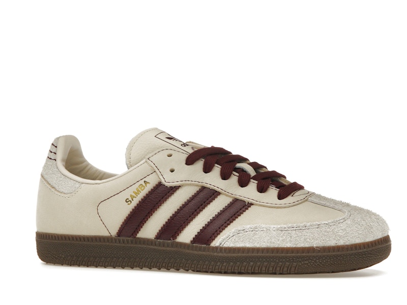 adidas Samba OG Wonder White Maroon (Women's) - image 3