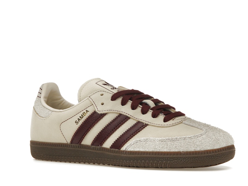 adidas Samba OG Wonder White Maroon (Women's) - image 4