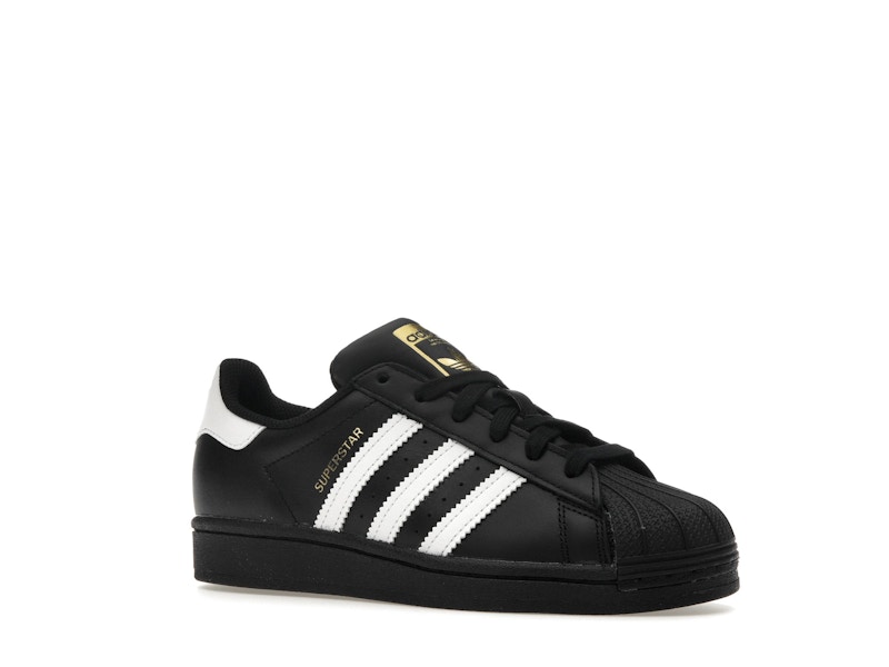 adidas Superstar Core Black Cloud White Gold (GS) - image 4
