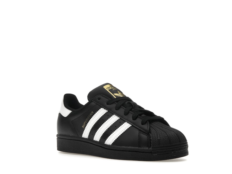 adidas Superstar Core Black Cloud White Gold (GS) - image 5