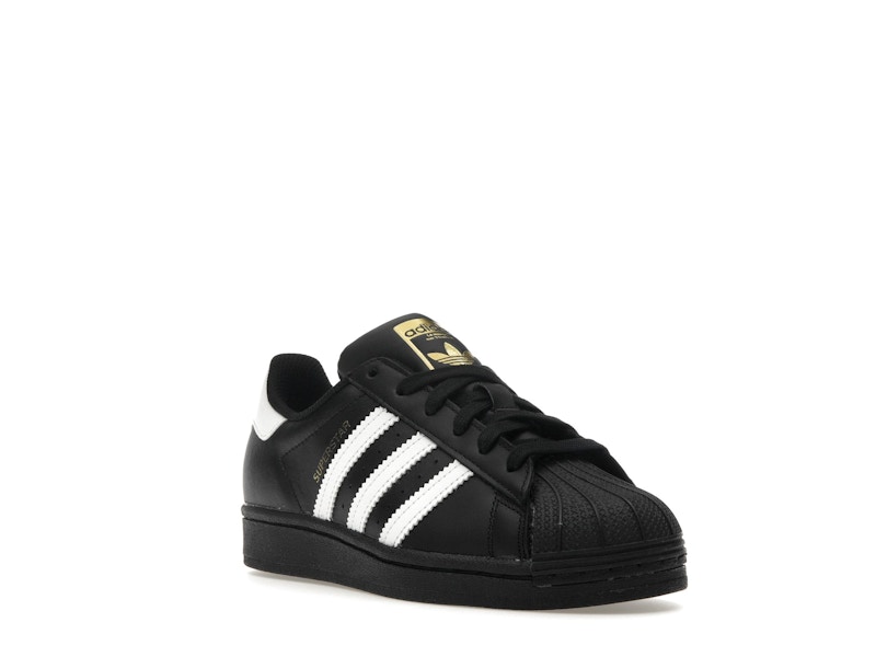 adidas Superstar Core Black Cloud White Gold (GS) - image 6