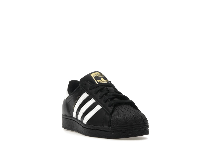 adidas Superstar Core Black Cloud White Gold (GS) - image 7